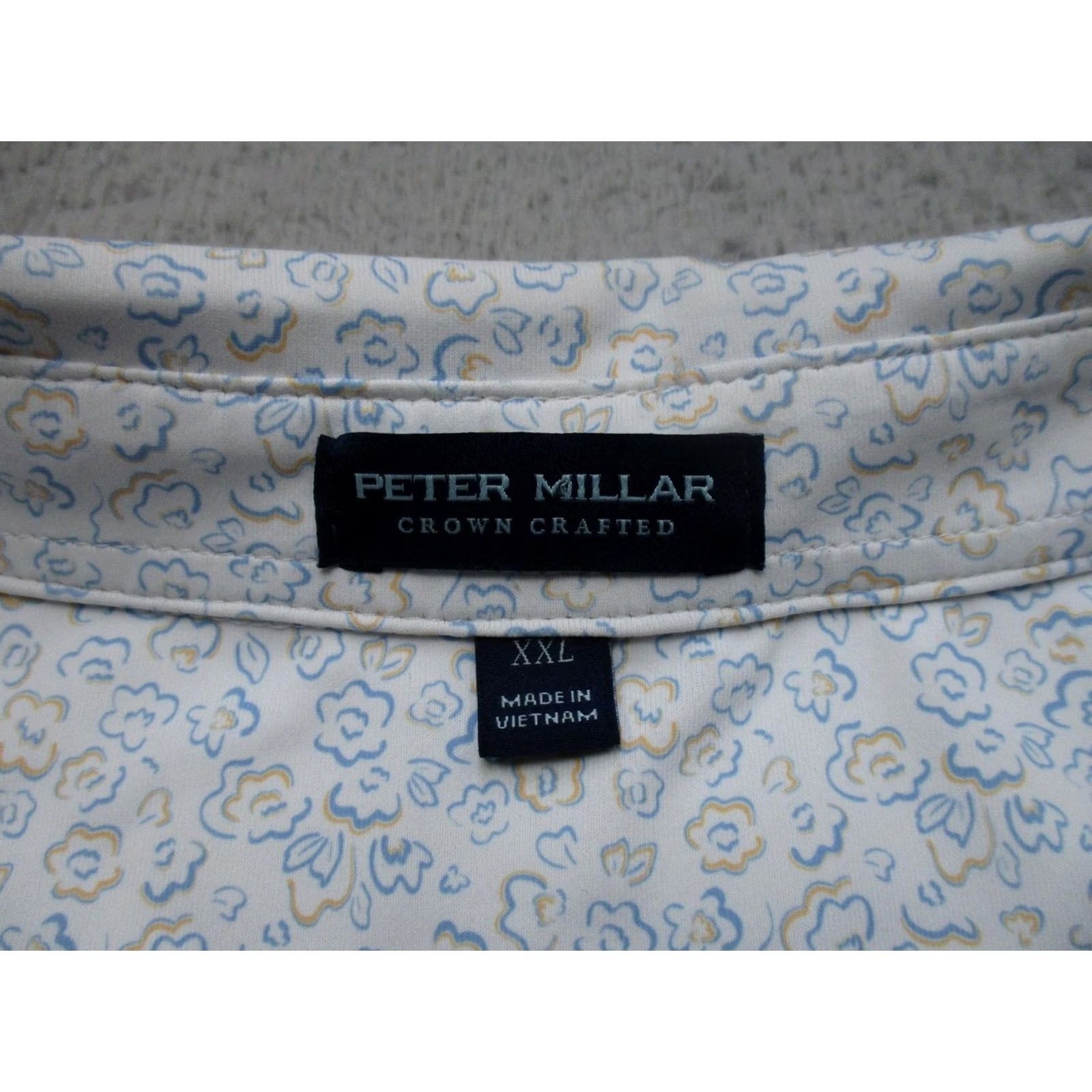 Peter Millar Peter Millar Golf Polo Shirt Mens 2XL Floral TPC Sawgrass Performance Stretch Size US XXL / EU 58 / 5 - 3 Thumbnail