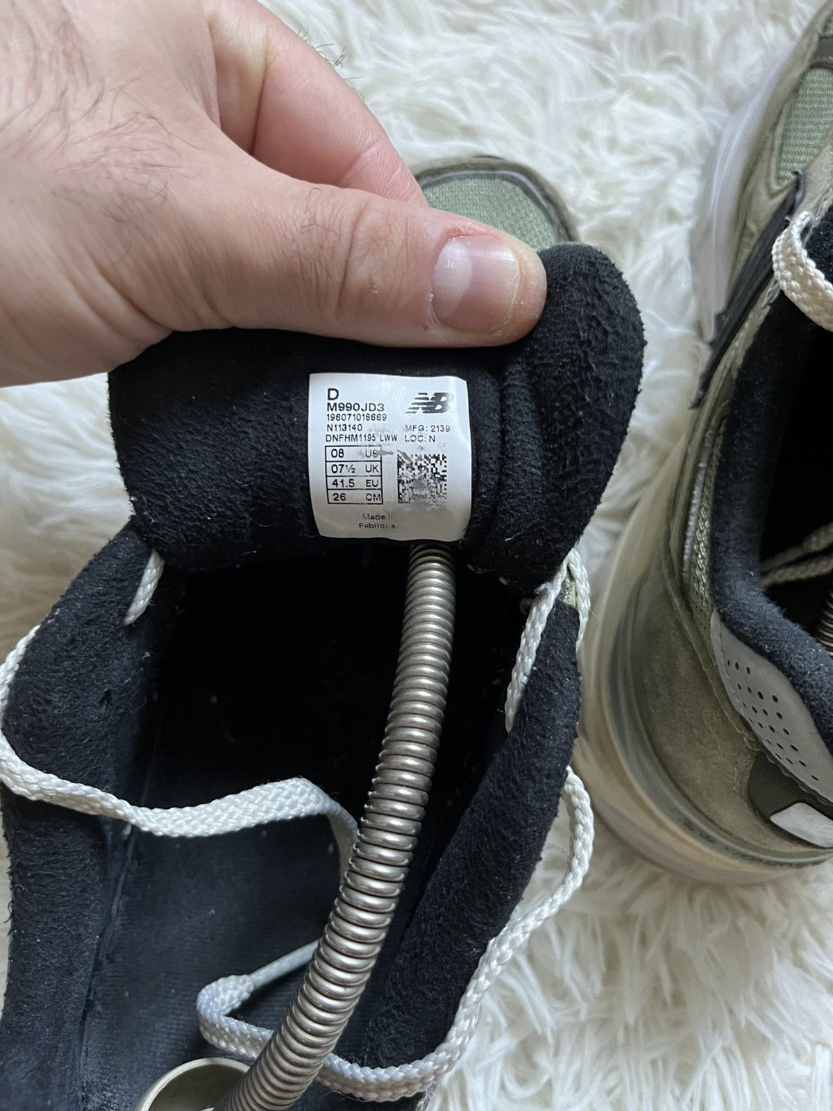 JJJJound × New Balance New Balance x JJJjound 990 v3 olive Size US 8 / EU 41 - 6 Thumbnail