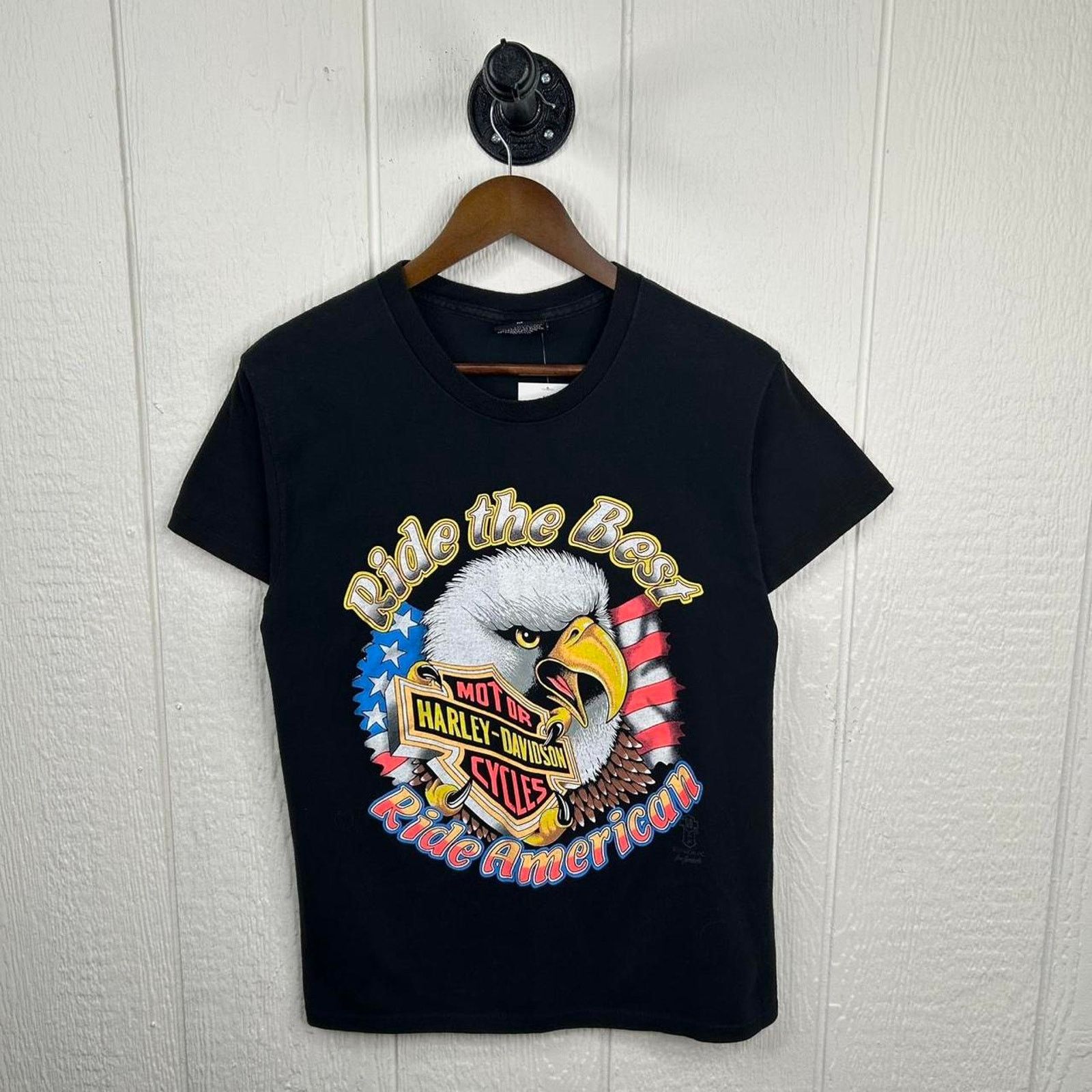 Harley Davidson Vintage 90’s Harley Davidson Biker Eagle Graphic Tee Medium Size US M / EU 48-50 / 2 - 1 Thumbnail