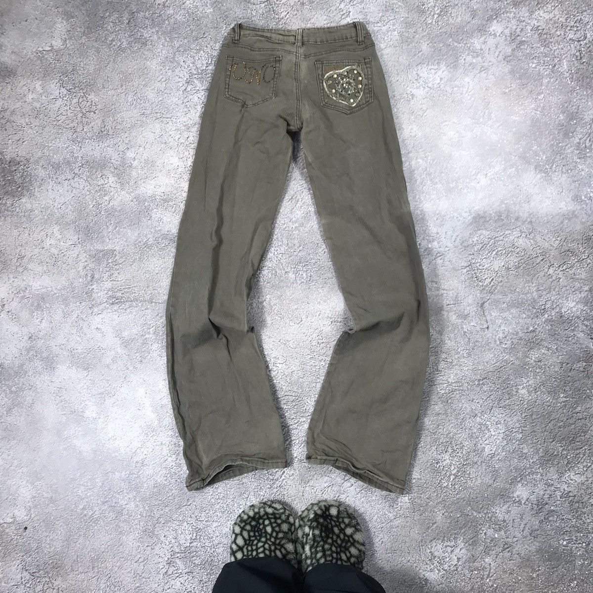 Vintage Vintage 90s Distressed Baggy Cargo Pants Grunge Khaki 26 Size 26" / US 2 / IT 38 - 4 Thumbnail