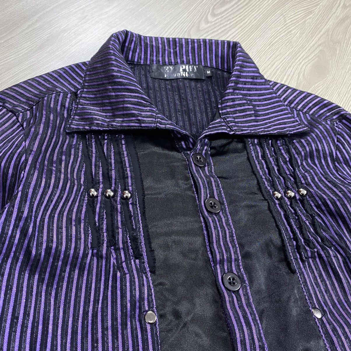 14th Addiction × If Six Was Nine × Japanese Brand 00s Sex Pot Revenge H Anarchy Punk Lgb Studded Stripe Shirt Size US S / EU 44-46 / 1 - 5 Thumbnail