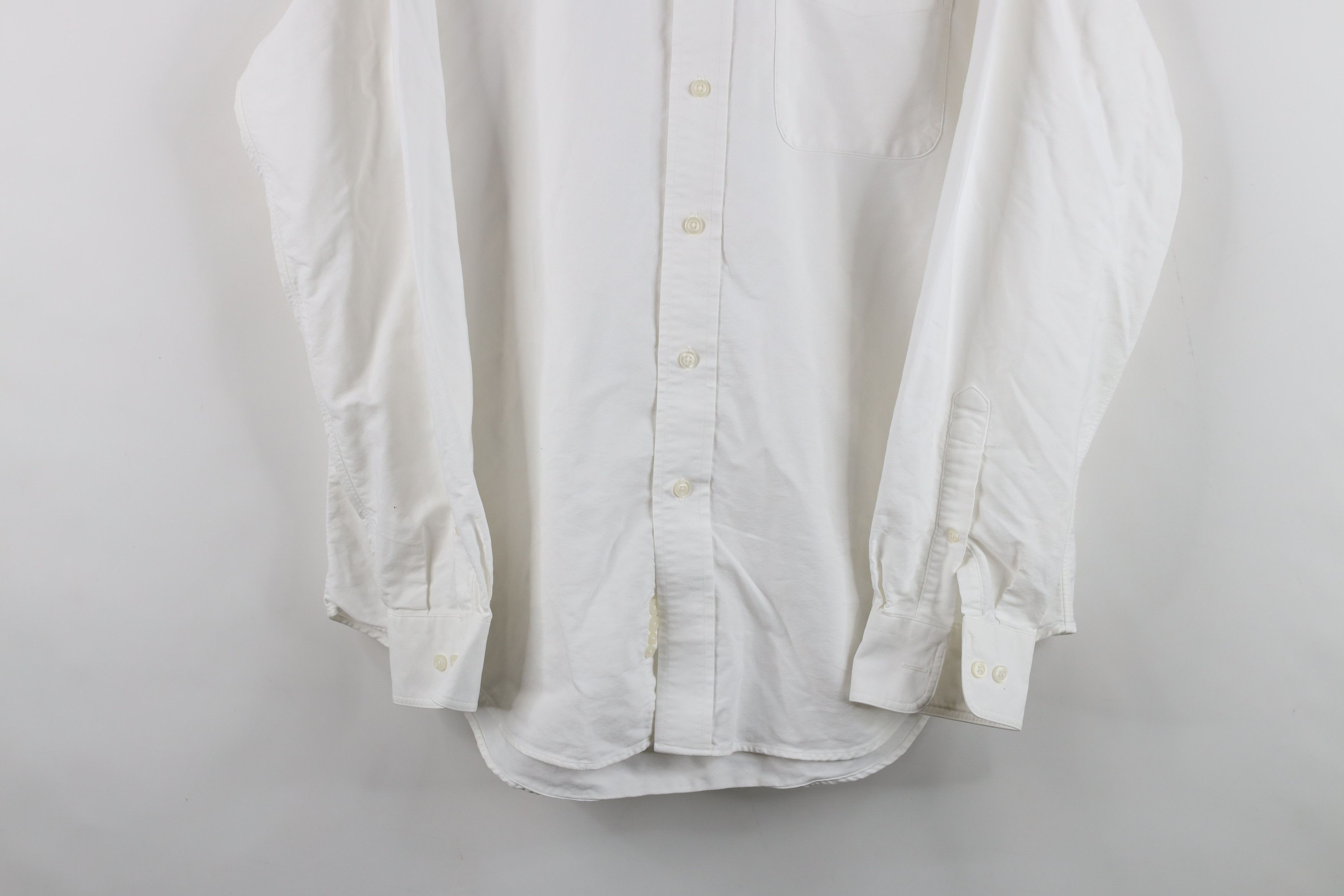 Lands' End Vintage 90s Lands End Collared Button Down Shirt White Size US M / EU 48-50 / 2 - 3 Thumbnail