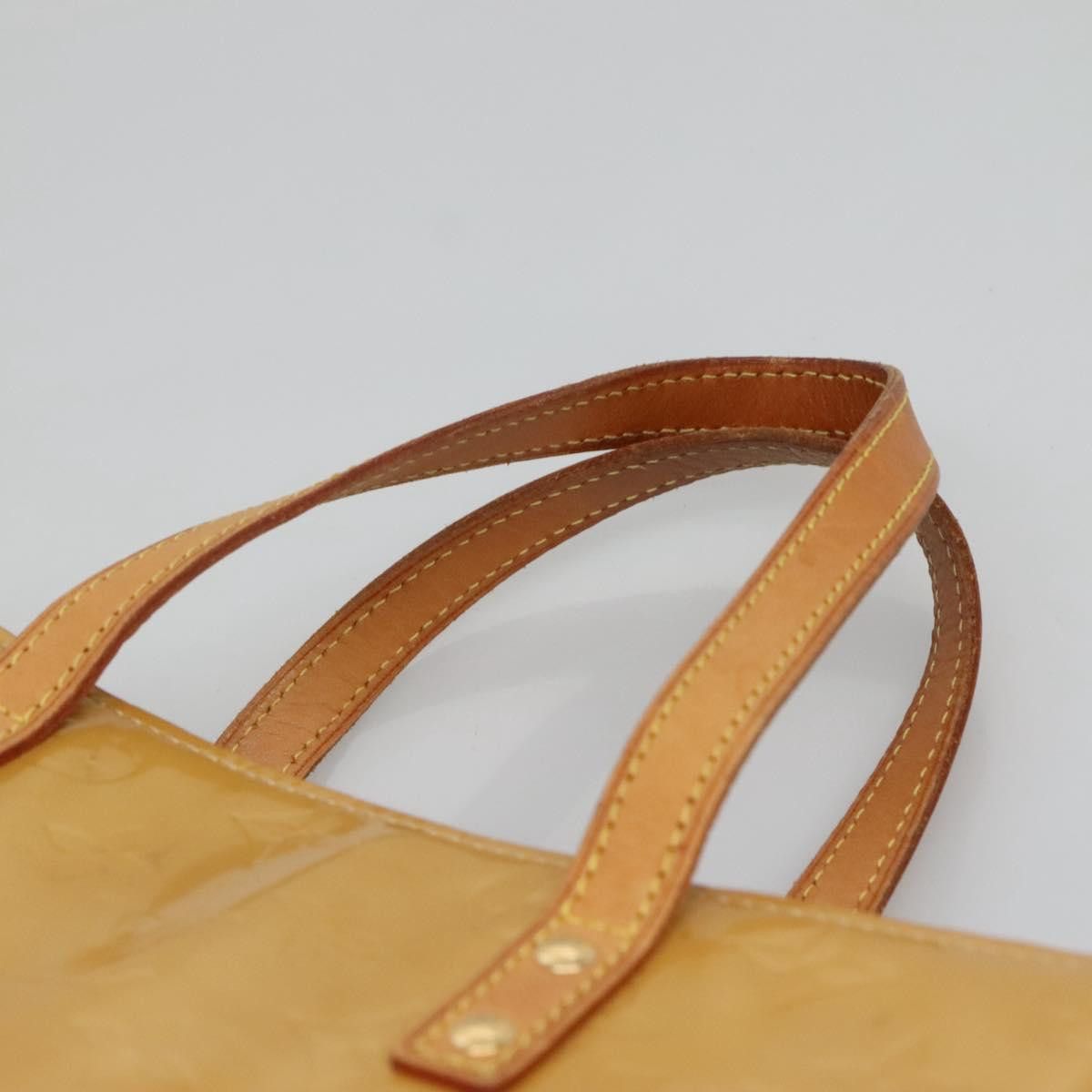 Louis Vuitton LOUIS VUITTON Monogram Vernis Reade MM Hand Bag Beige M91141 Size ONE SIZE - 8 Thumbnail