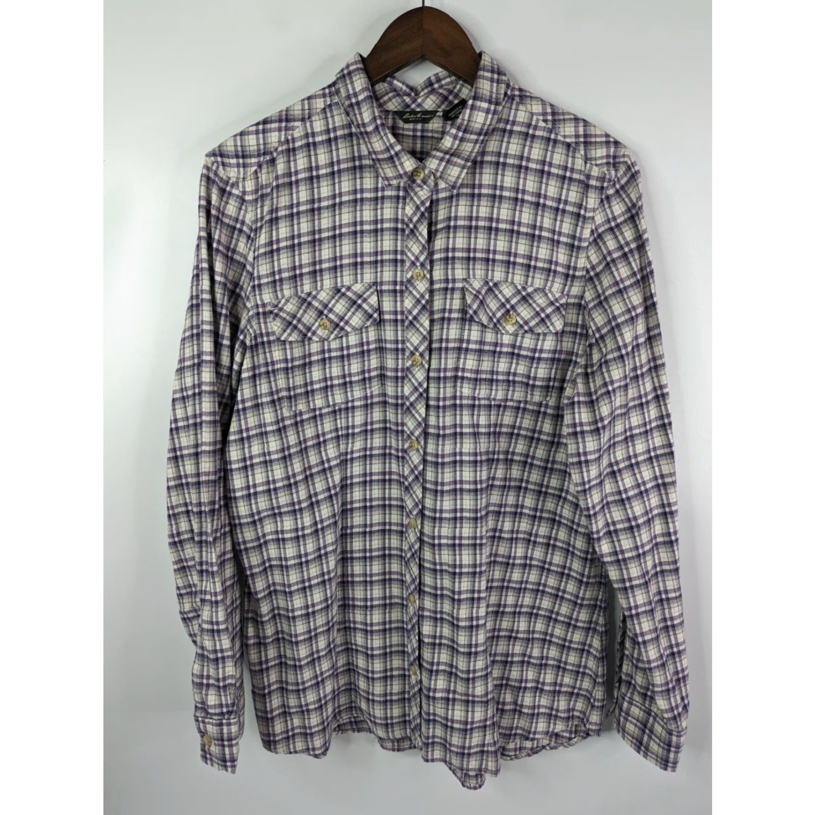 Eddie Bauer **Eddie Bauer Womens Button-Up Long Sleeve Plaid Shirt Size XL Purple** User: Eddie Bauer Womens Button-Up Long Sleeve Plaid Shirt Size XL Purple Size XL / US 12-14 / IT 48-50 - 2 Thumbnail