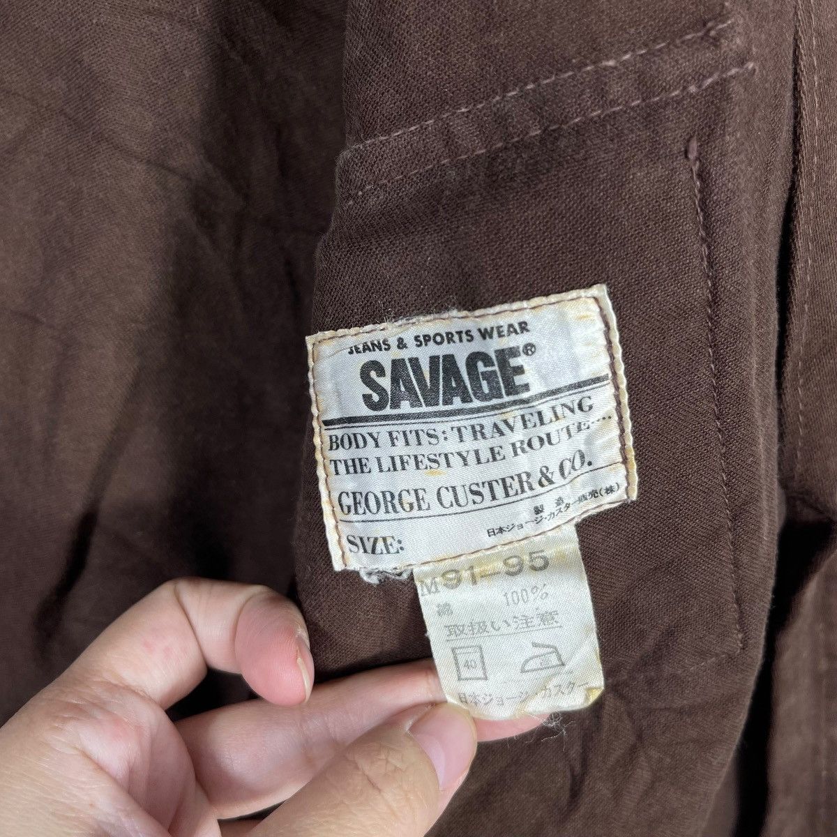 Vintage Savage George Custer & Co Brown Field Jacket Belted Safari Size US M / EU 48-50 / 2 - 5 Thumbnail