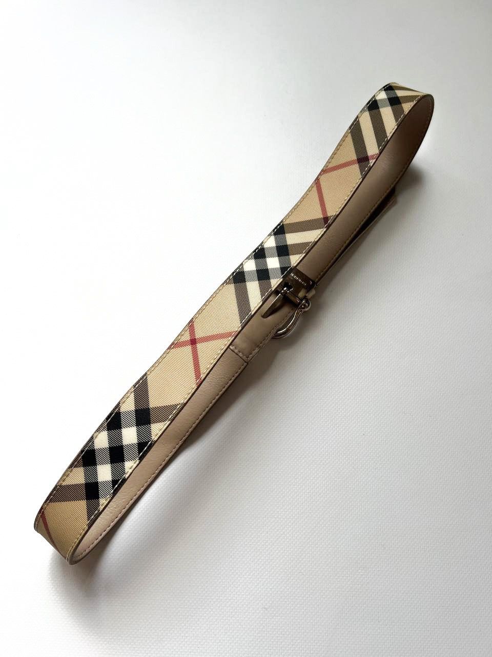Burberry Vintage Burberry nova check buckle leather belt old money Size ONE SIZE - 4 Thumbnail