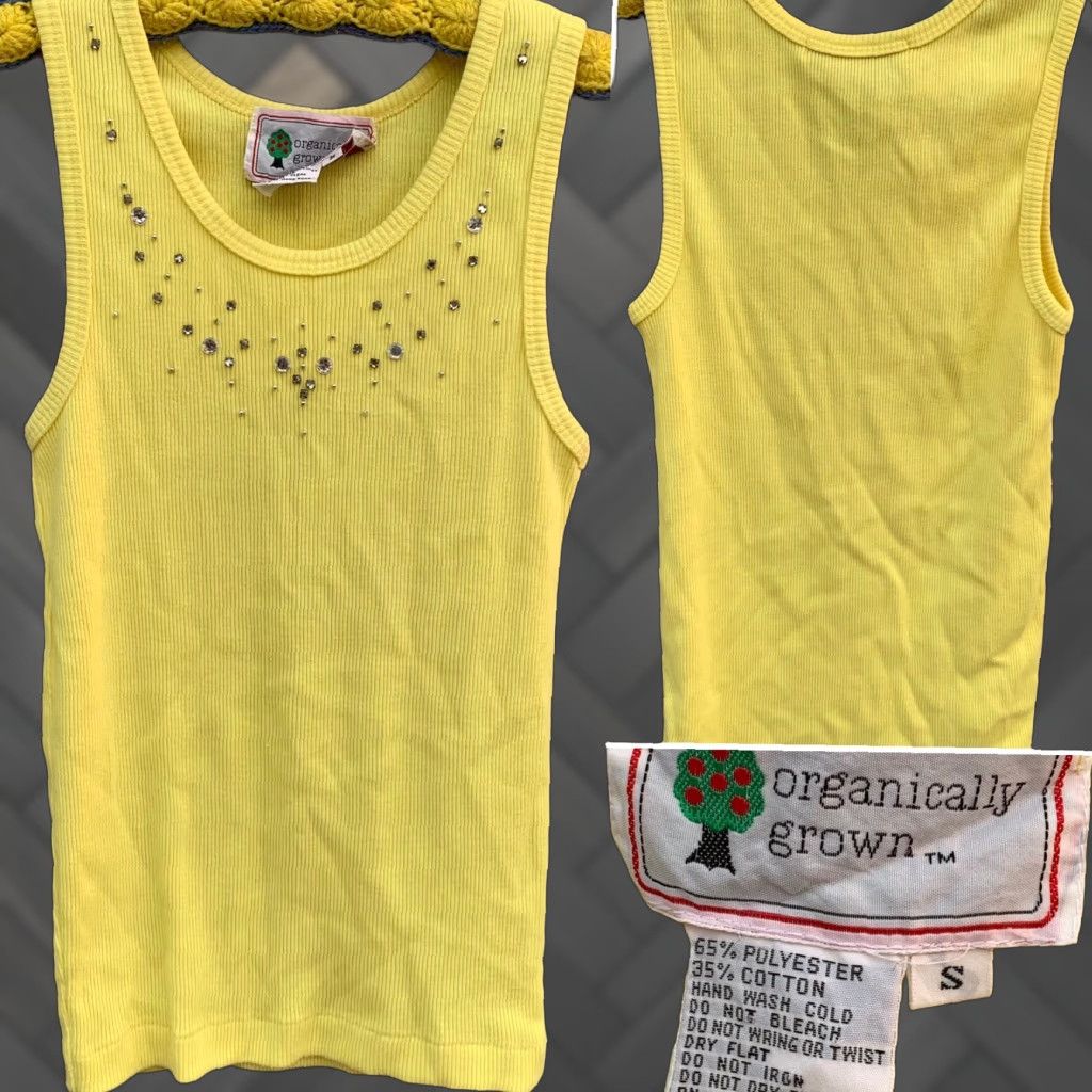 Vintage VINTAGE Organically Grown tank top Ribbed polyeser? Wait Size S / US 4 / IT 40 - 1 Thumbnail
