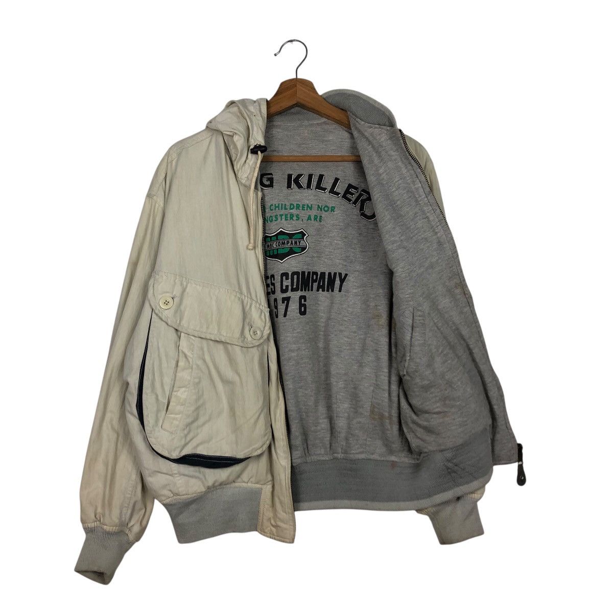 Japanese Brand 📌Mike Birnies Reversible Bomber Jacket Big Logo Issey Miyake Size US M / EU 48-50 / 2 - 16 Thumbnail