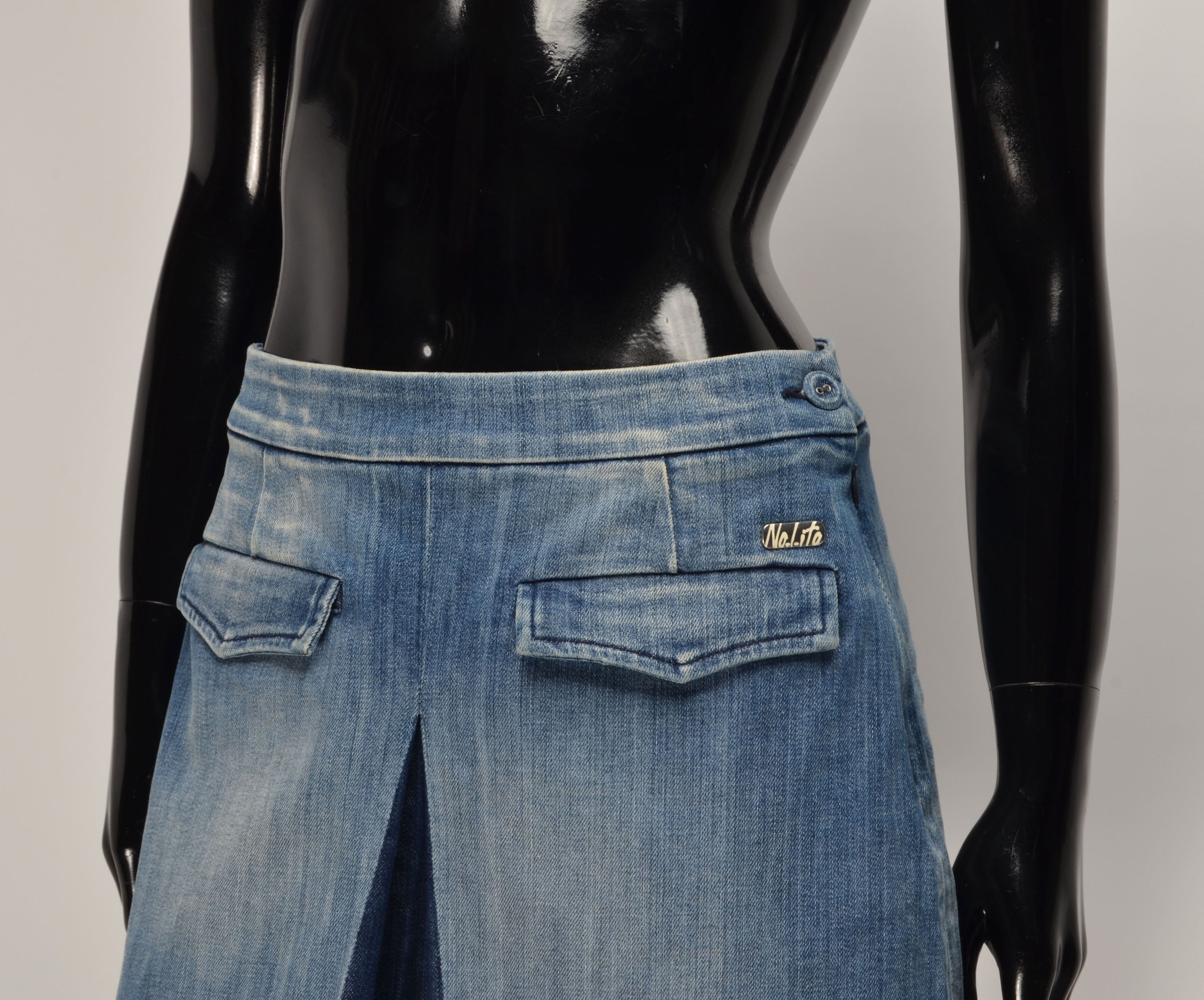 Other Vintage Nolita North Little Italy Y2K Denim Mini Skirt Size 26" / US 2 / IT 38 - 2 Thumbnail