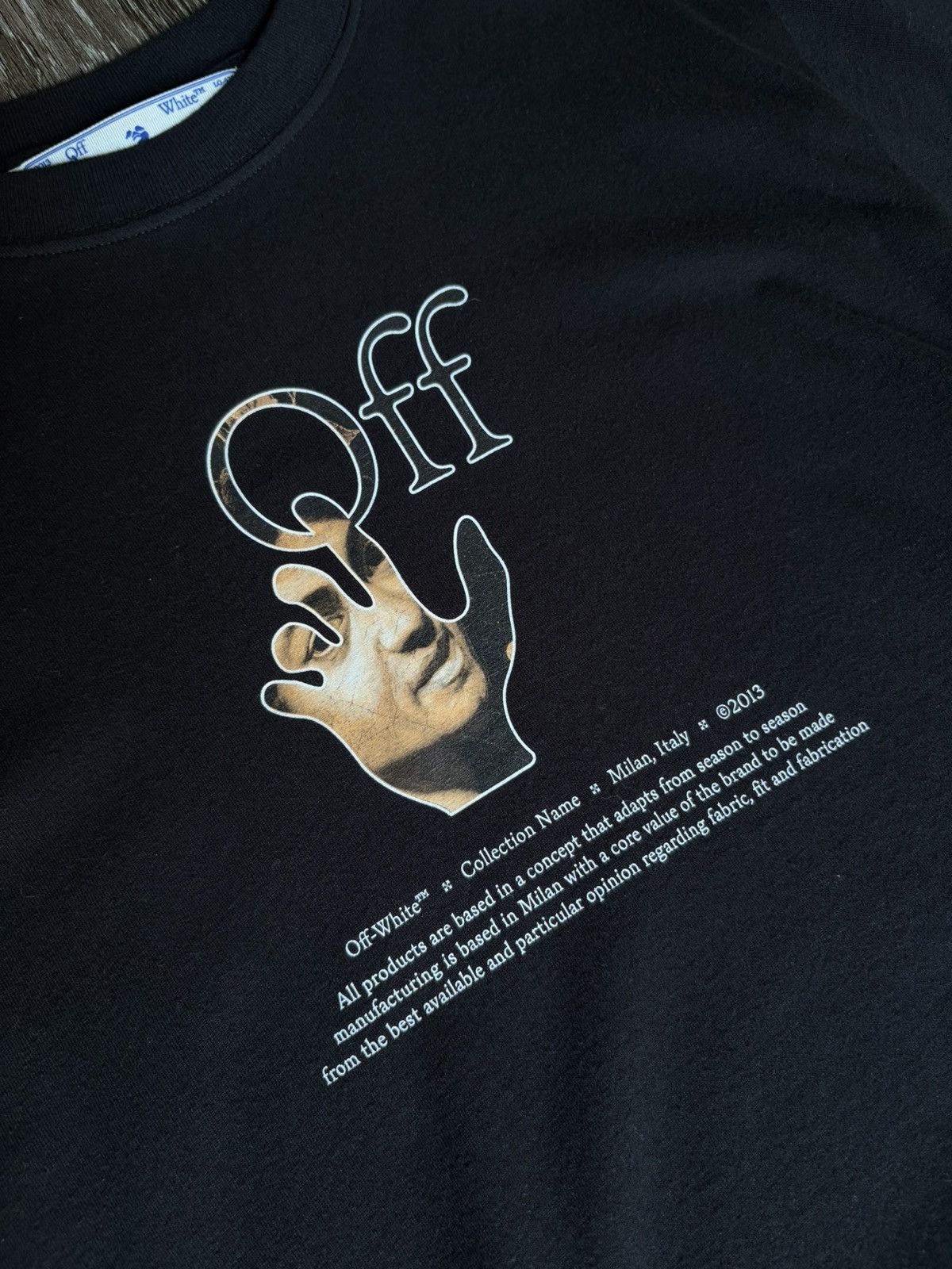 Off-White Off-White Black Caravaggio Hands Off T-Shirt Tee Size US L / EU 52-54 / 3 - 2 Thumbnail