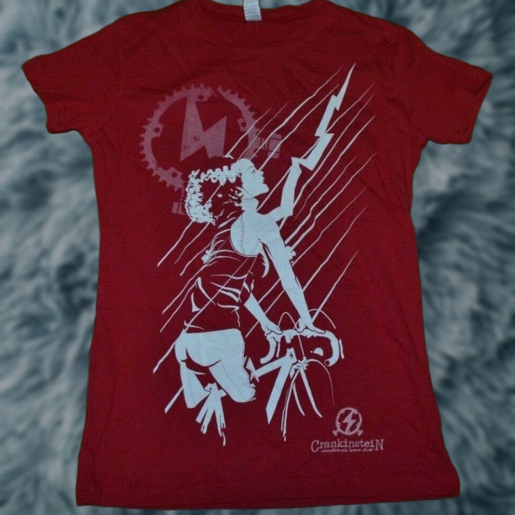 Tultex Womens Jrs Retro Crankinstein Bride Of Frankenstein Cycling T Shirt Small Horror Red Tultex 100% Cotton Short Sleeve Junior Size S Womens T-Shirt Size S / US 4 / IT 40 - 1 Preview