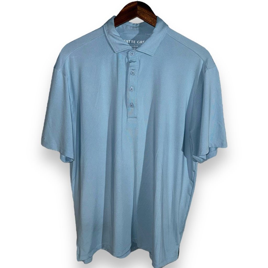 Grey Ant Blue Haus of Grey Matte Performance Golf Polo Shirt Size L Size US L / EU 52-54 / 3 - 1 Thumbnail