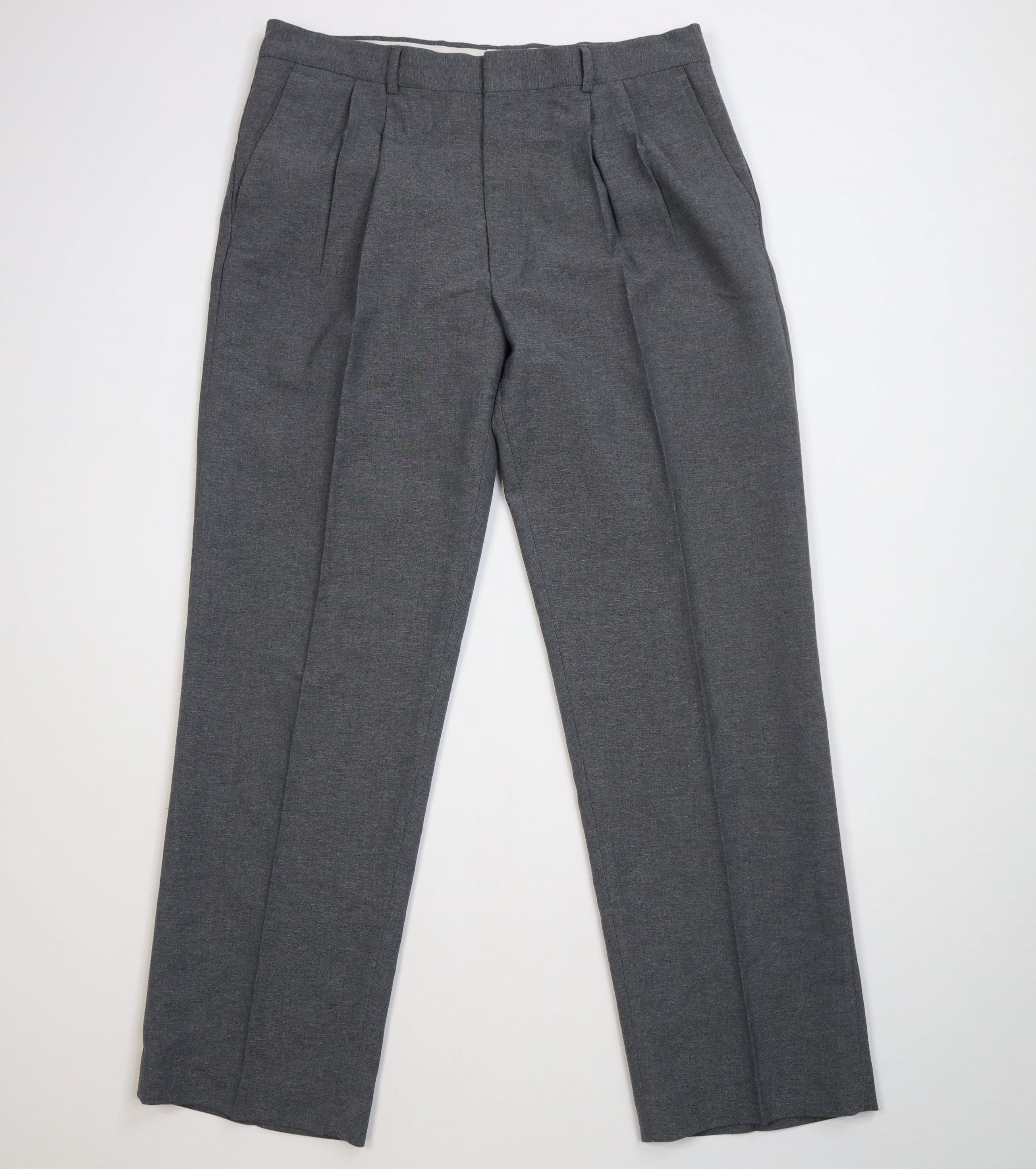 Vintage Vintage 70s Streetwear Knit Wide Leg Chino Pants USA Gray Size US 34 / EU 50 - 1 Thumbnail