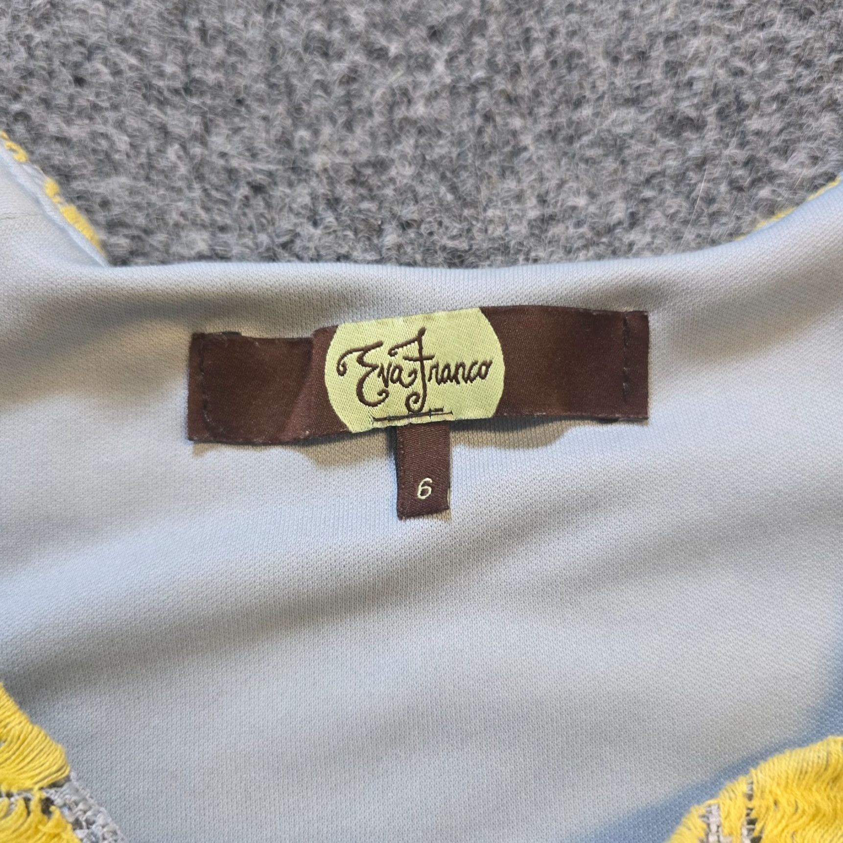 Vintage Eva Franco Dress Womens Size 6 Yellow Lace Silk Floral Ruched Stretch Cocktail Dress Size M / US 6-8 / IT 42-44 - 4 Thumbnail