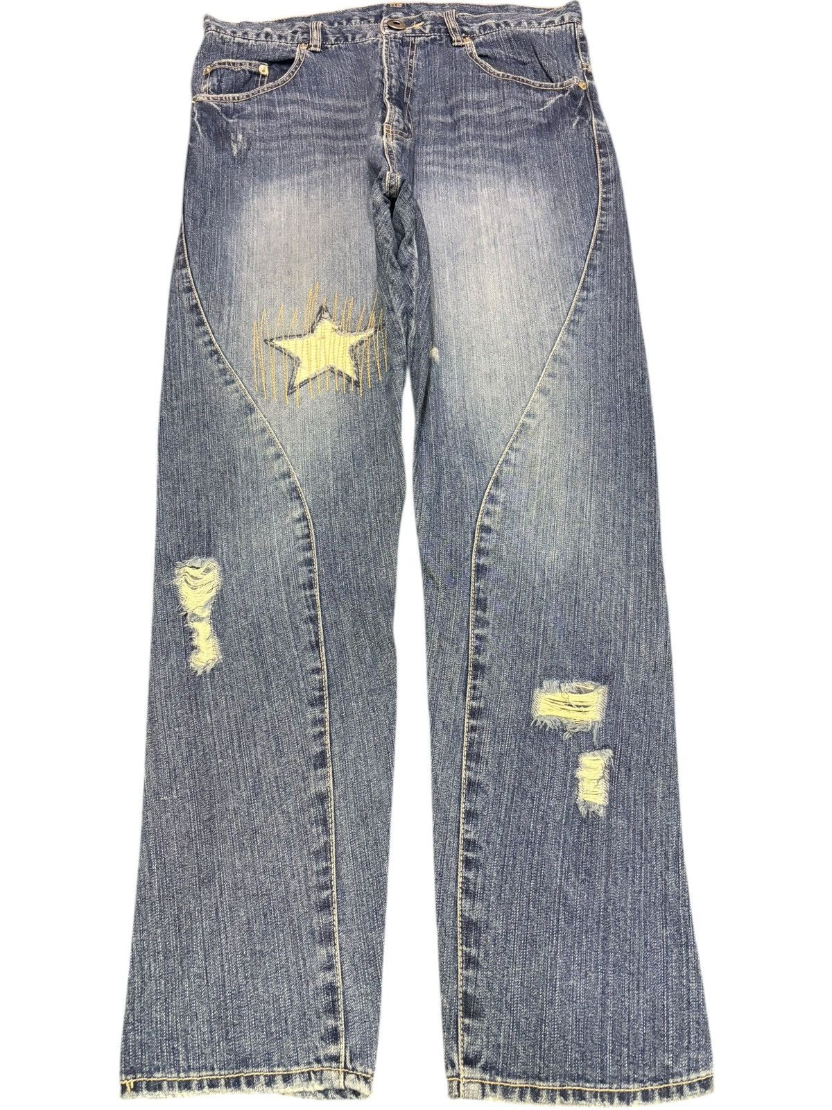 Ksubi Vintage Japanese Brand Patchwork Distressed Jeans Size 32" / US 10 / IT 46 - 1 Thumbnail