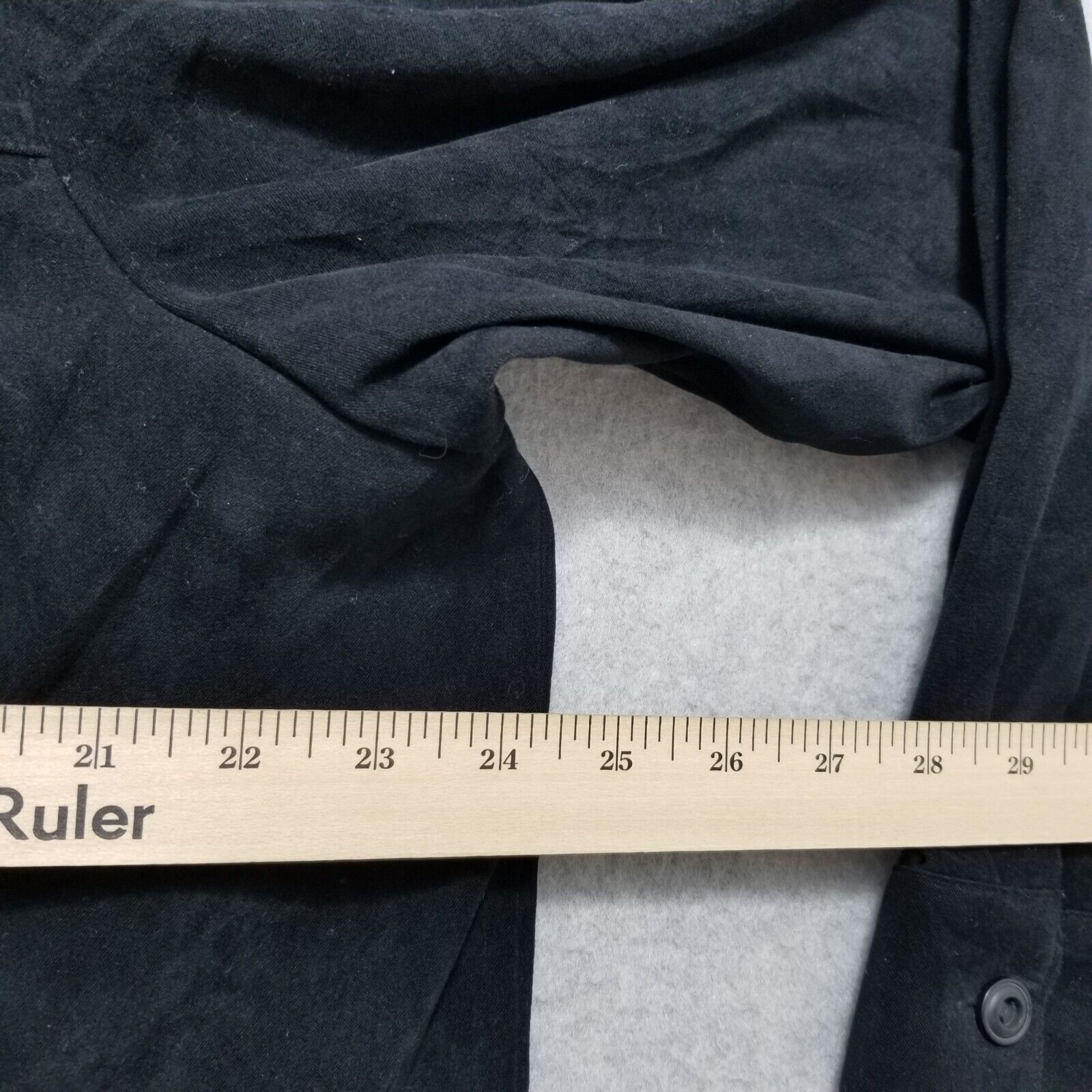Other Sag Harbor Shirt 18W Black Button Up Pocket Long Sleeve Size XXL / US 16-18 / IT 52-54 - 8 Thumbnail