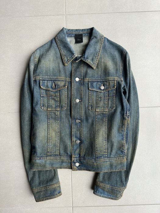 Dior Dior homme AW04 “Victim of the crime” denim jacket | Grailed