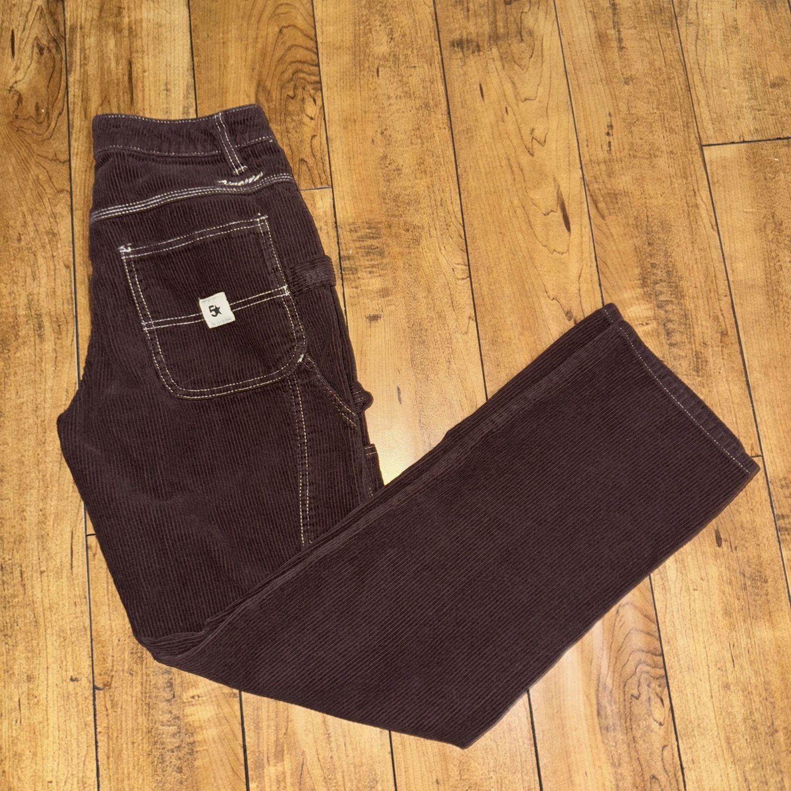 Vintage Five Star General Corduroy Carpenter Pants Brown 28x32 Size US 28 / EU 44 - 1 Thumbnail