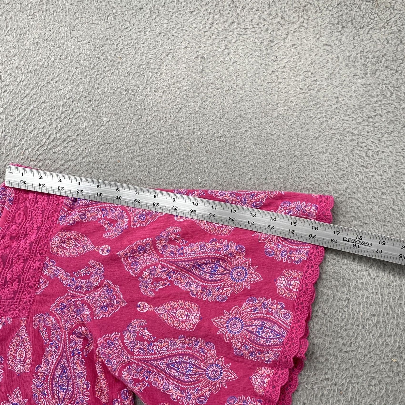 Blair Blair Womens Pink Paisley Tunic Top - Size XL India Made Size XL / US 12-14 / IT 48-50 - 5 Thumbnail