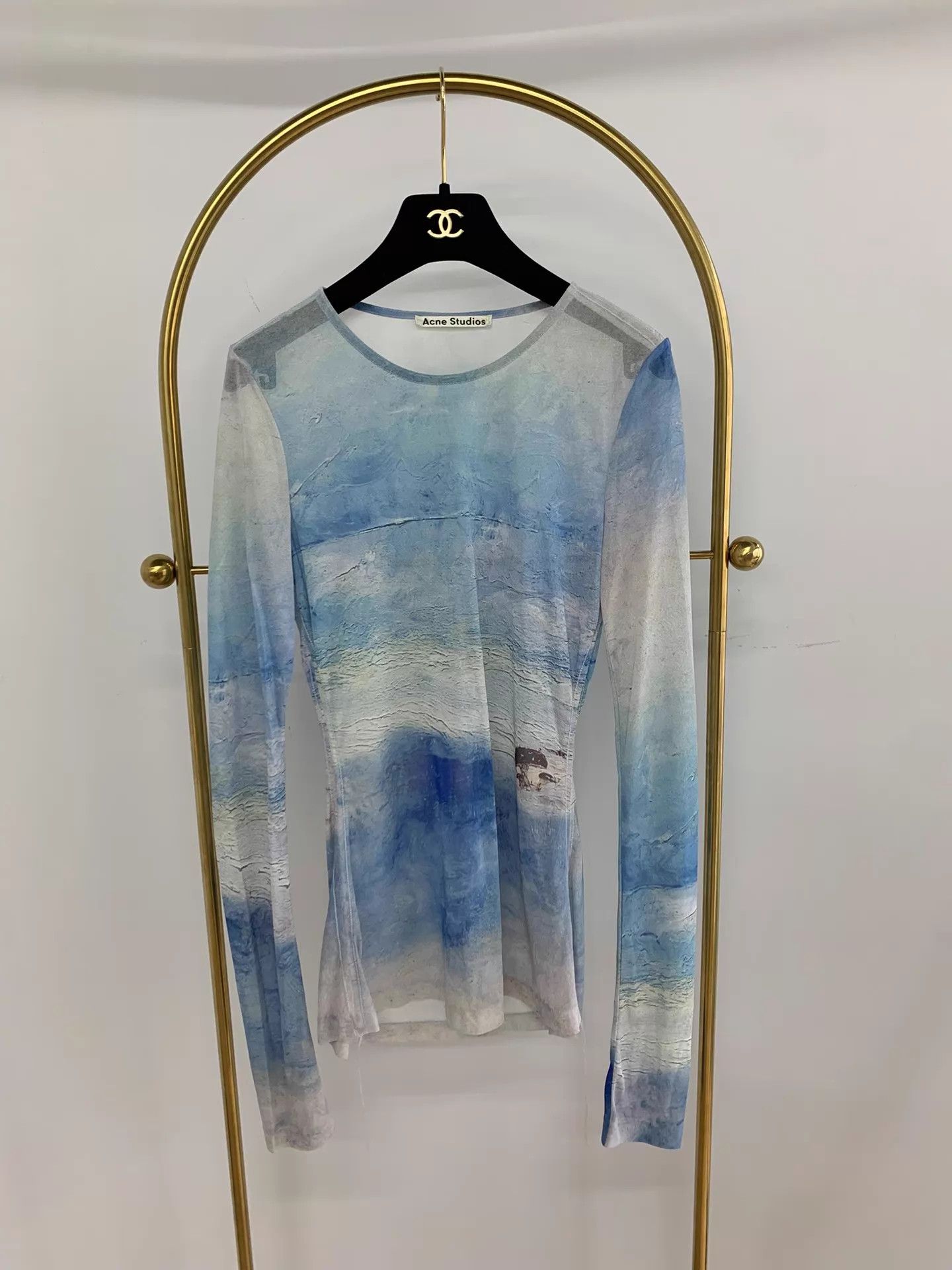 Acne Studios Acne Studios Blue Gradient Printed LS Shirt S Mint Size US S / EU 44-46 / 1 - 1 Thumbnail