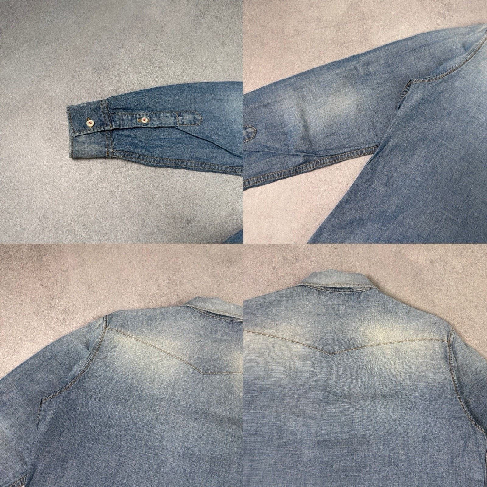 Dsquared2 Dsquared2 Men Denim Shirt Size 46 Blue Cotton Size US M / EU 48-50 / 2 - 23 Thumbnail
