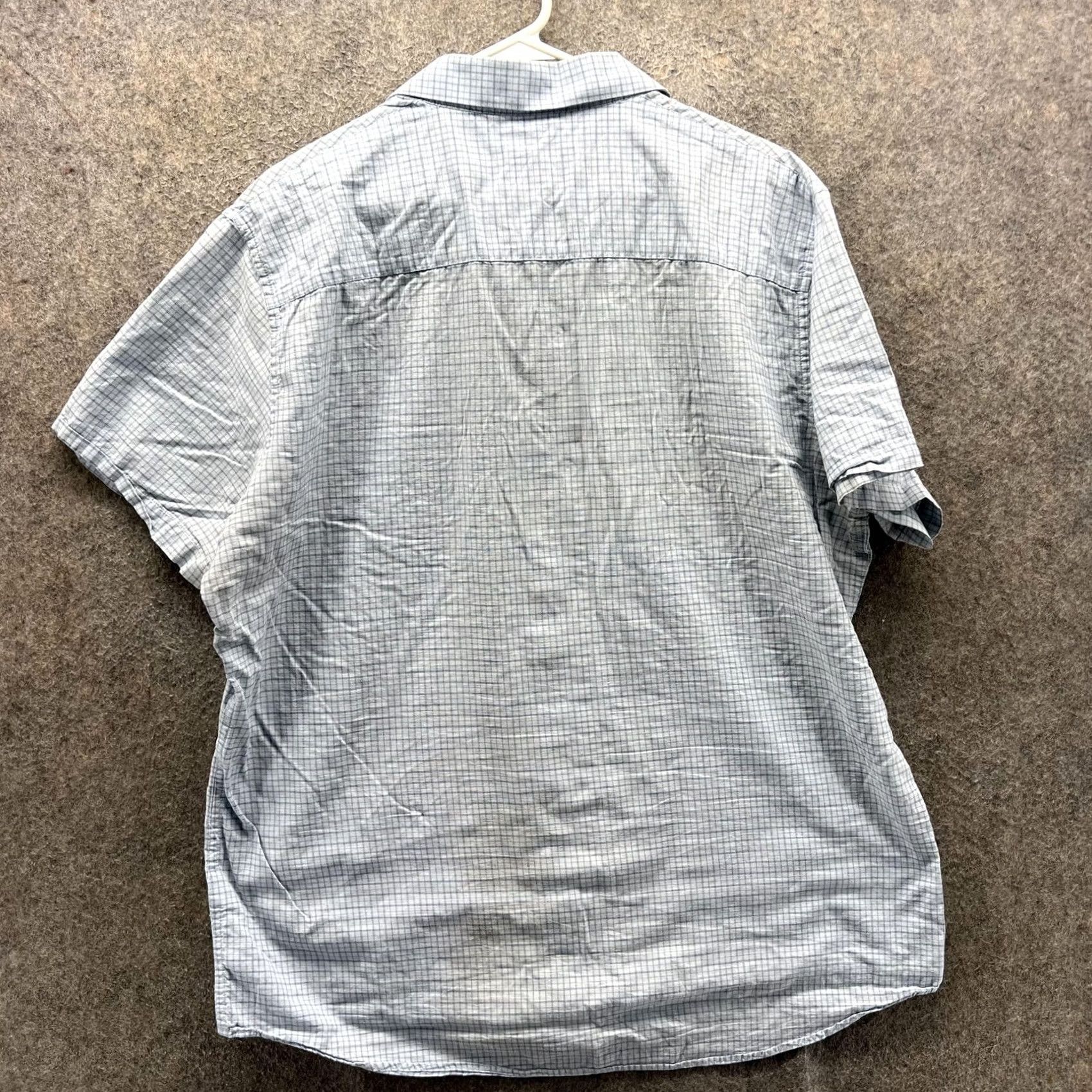 TravisMathew Travis Mathew Shirt Mens XL Blue Check Short Sleeve Button Front Casual Woven Size US XL / EU 56 / 4 - 7 Thumbnail