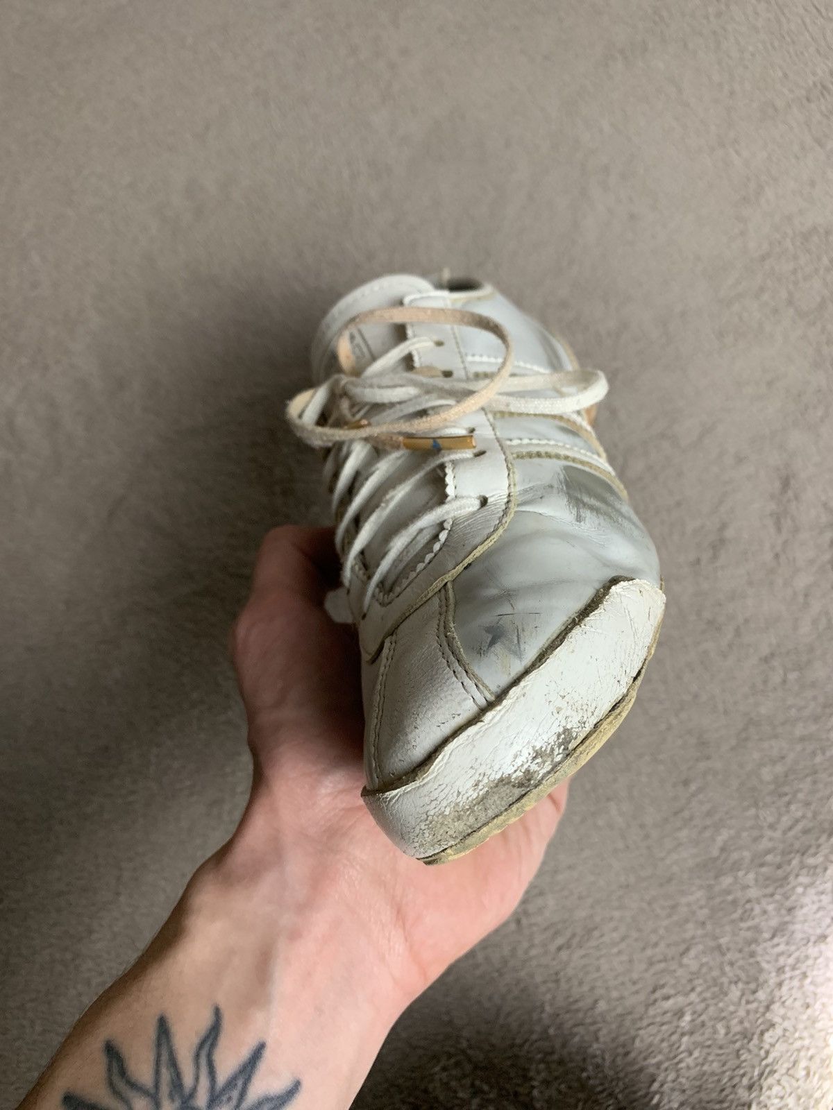 Japanese Brand Y2K Adidas Silver Streak Leather Shoes golden goose y-3 puma Size US 9 / IT 39 - 9 Thumbnail