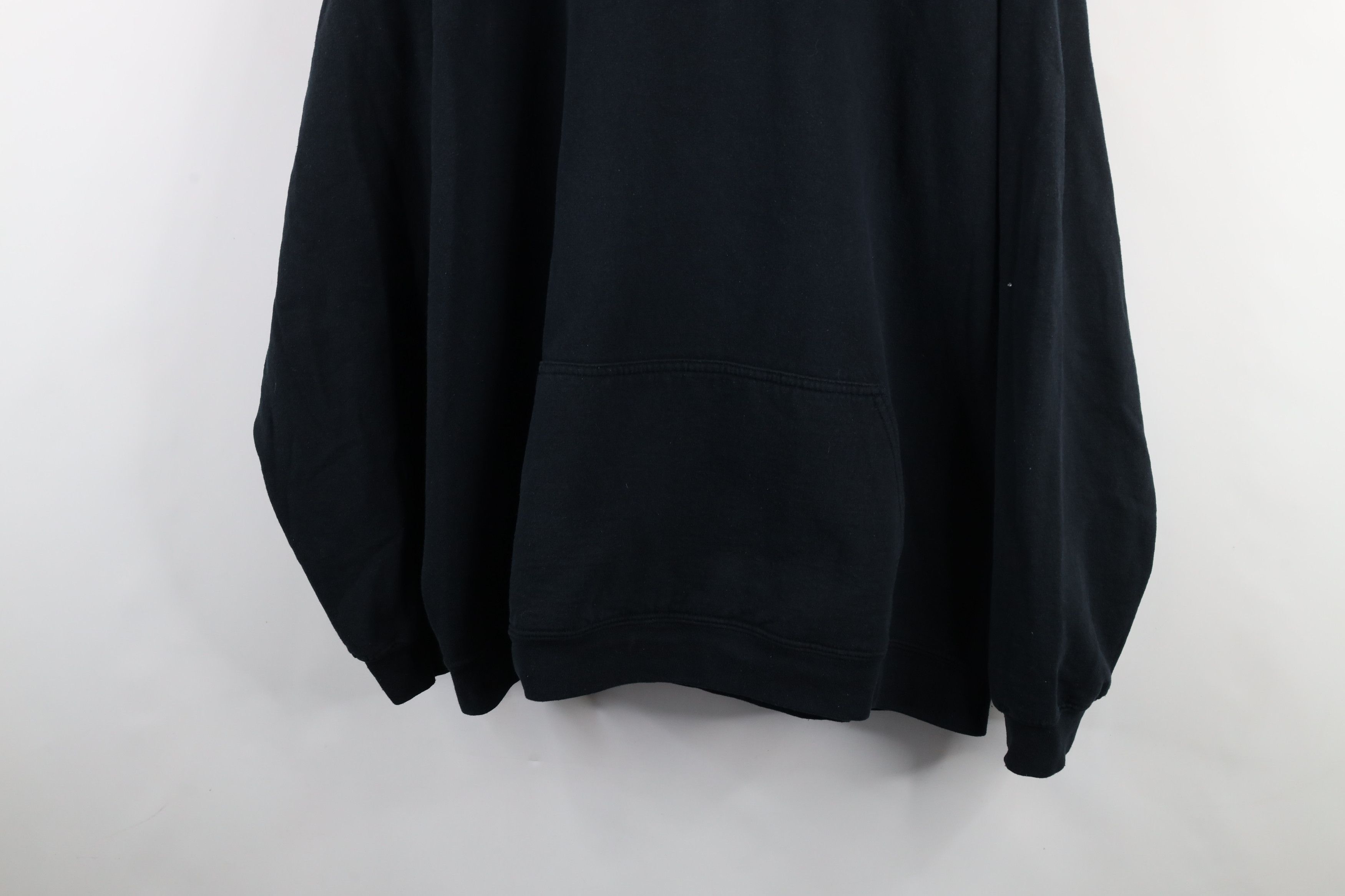 Vintage Vintage 90s Y2K Streetwear Blank Hoodie Sweatshirt Black Size US XXL / EU 58 / 5 - 3 Thumbnail