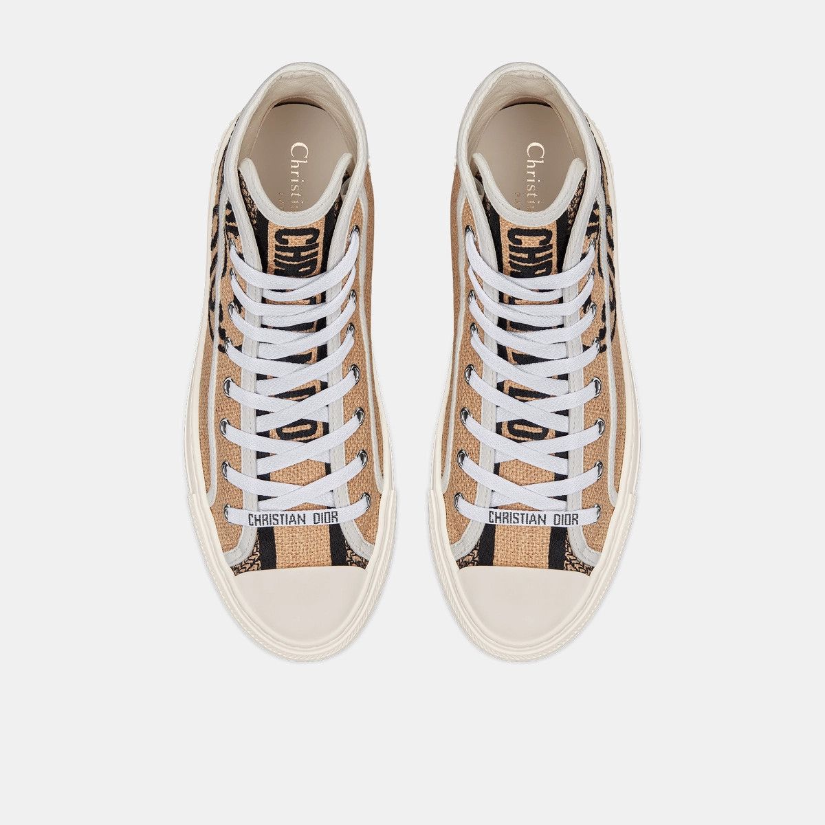Dior o1bcso1str0225 Walk'n'Dior High-Top Sneaker in Beige Size US 10 / IT 40 - 3 Thumbnail