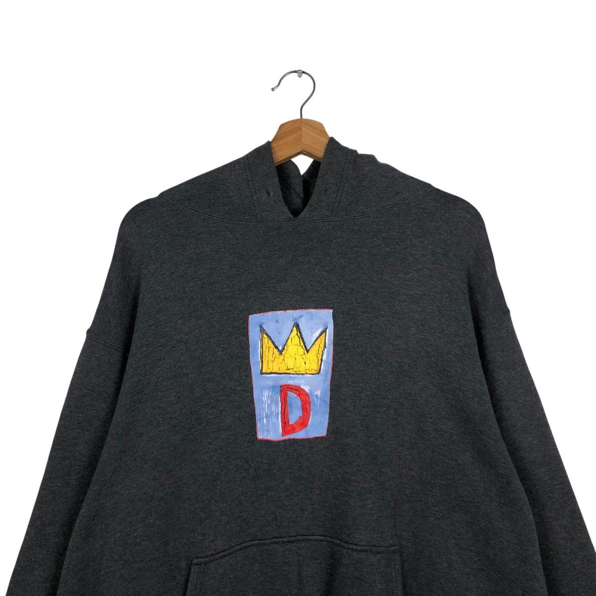 Japanese Brand 📌Vintage Hoodie Pull Over Jean Michel Basquiat Big Logo Size US XL / EU 56 / 4 - 10 Thumbnail