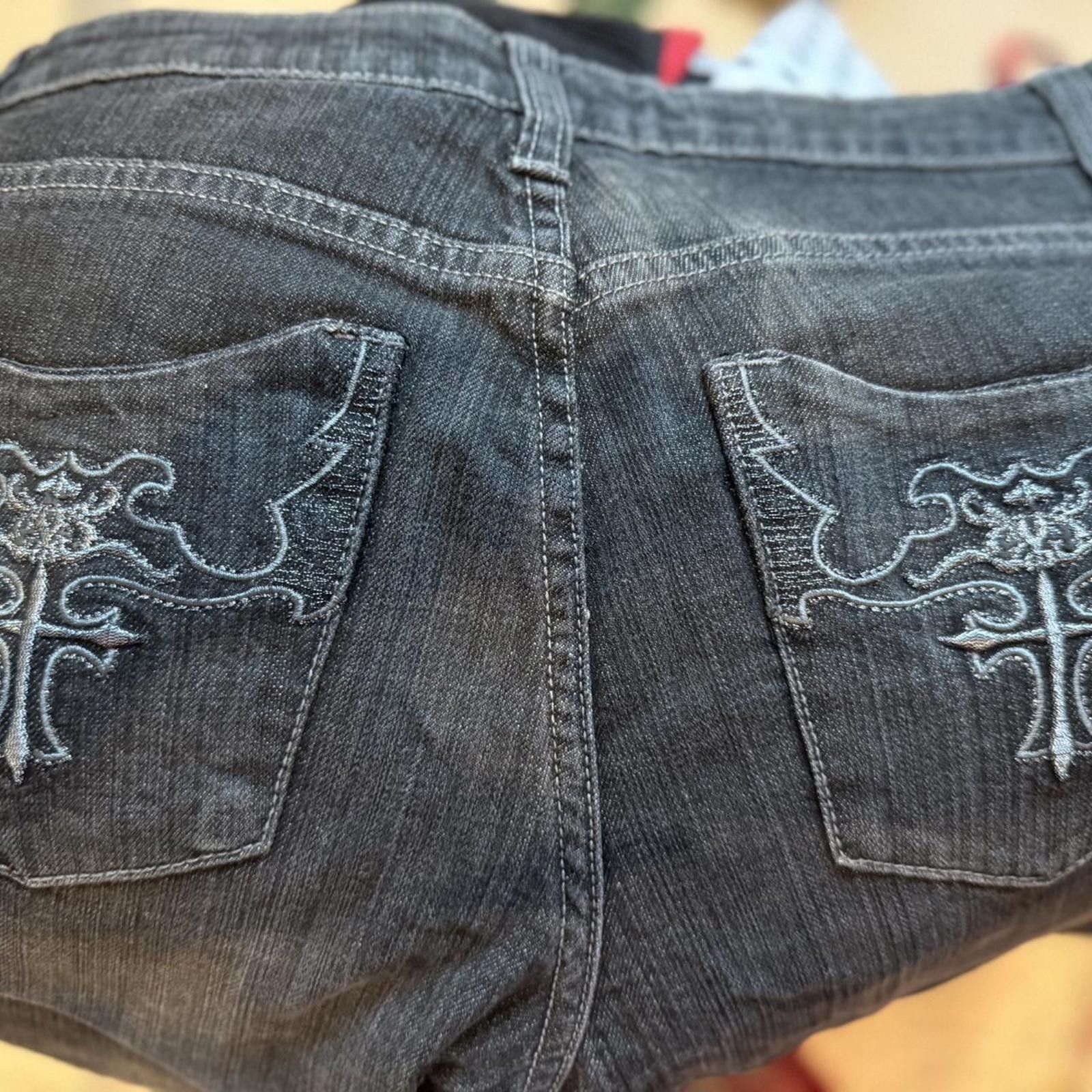 Other Cache Black Jeans With Embroidered Back Pockets Size 8 Size 30" / US 8 / IT 44 - 2 Thumbnail