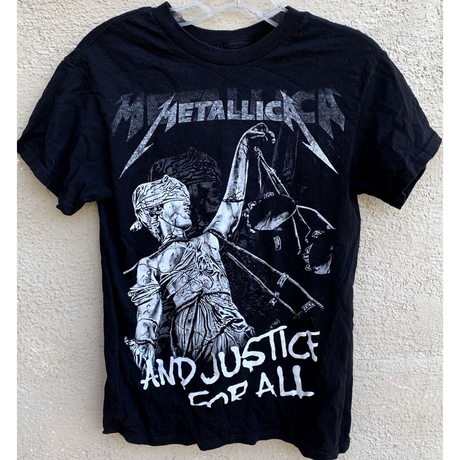 Vintage VINTAGE Metallica And Justice For All Super Bowl 50 2016 San Francisco T-Shirt S Mens Black Short Sleeve Crew Neck Graphic Tee Concert Size US S / EU 44-46 / 1 - 4 Thumbnail