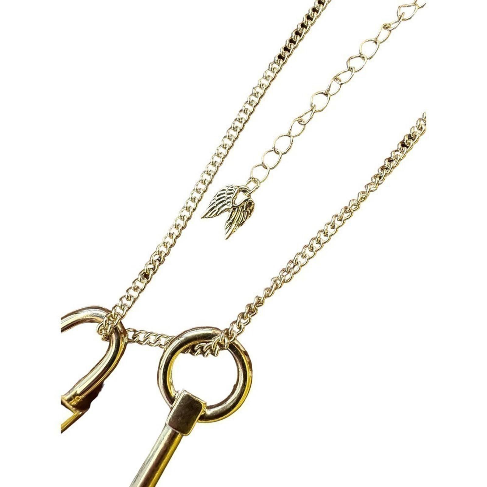 Designer Victoria Secret Lock & Key Long Pendant Necklace Size ONE SIZE - 4 Thumbnail