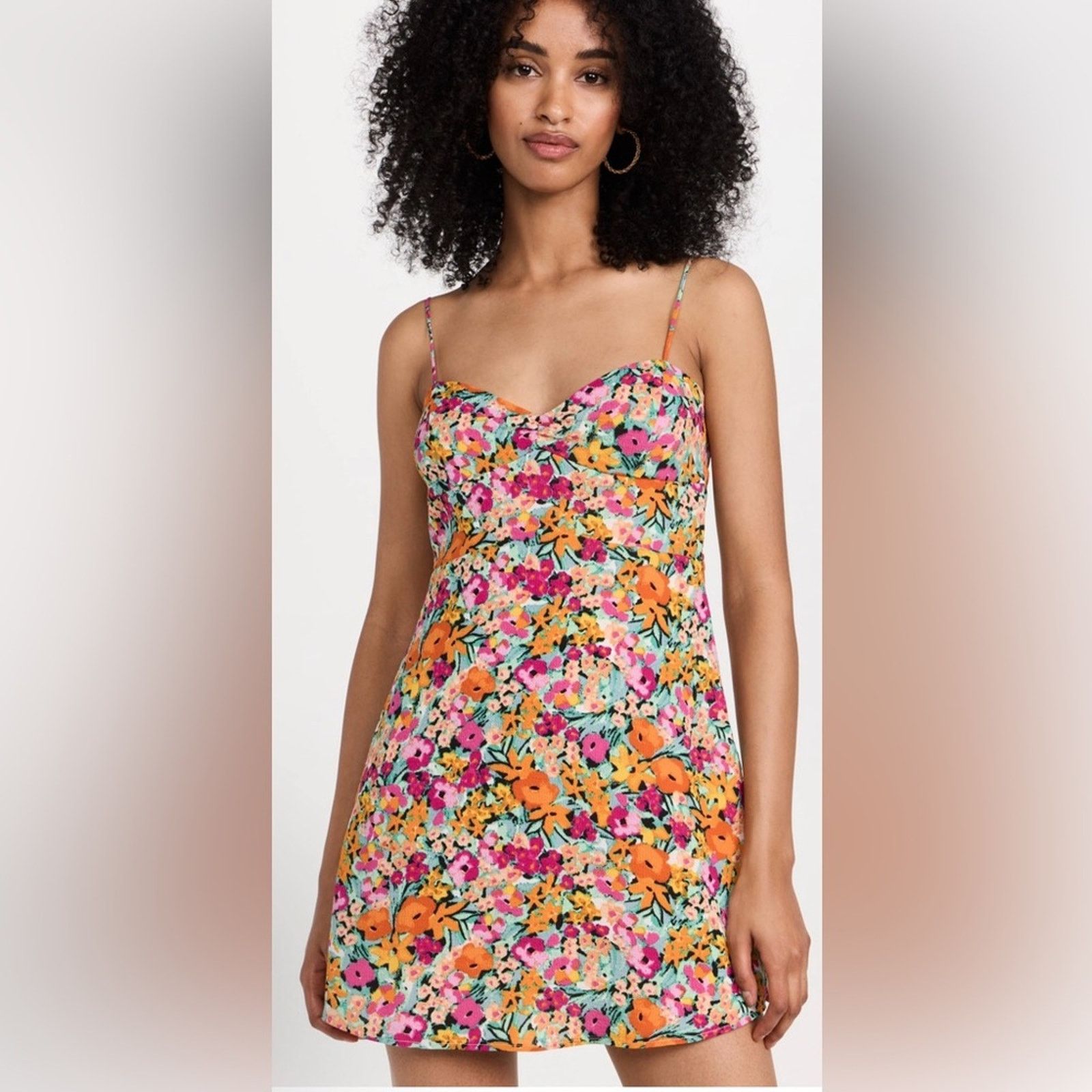 For Love & Lemons NWT For Love and Lemons $198 Floral Spaghetti Strap Dress XS Size XS / US 0-2 / IT 36-38 - 6 Thumbnail