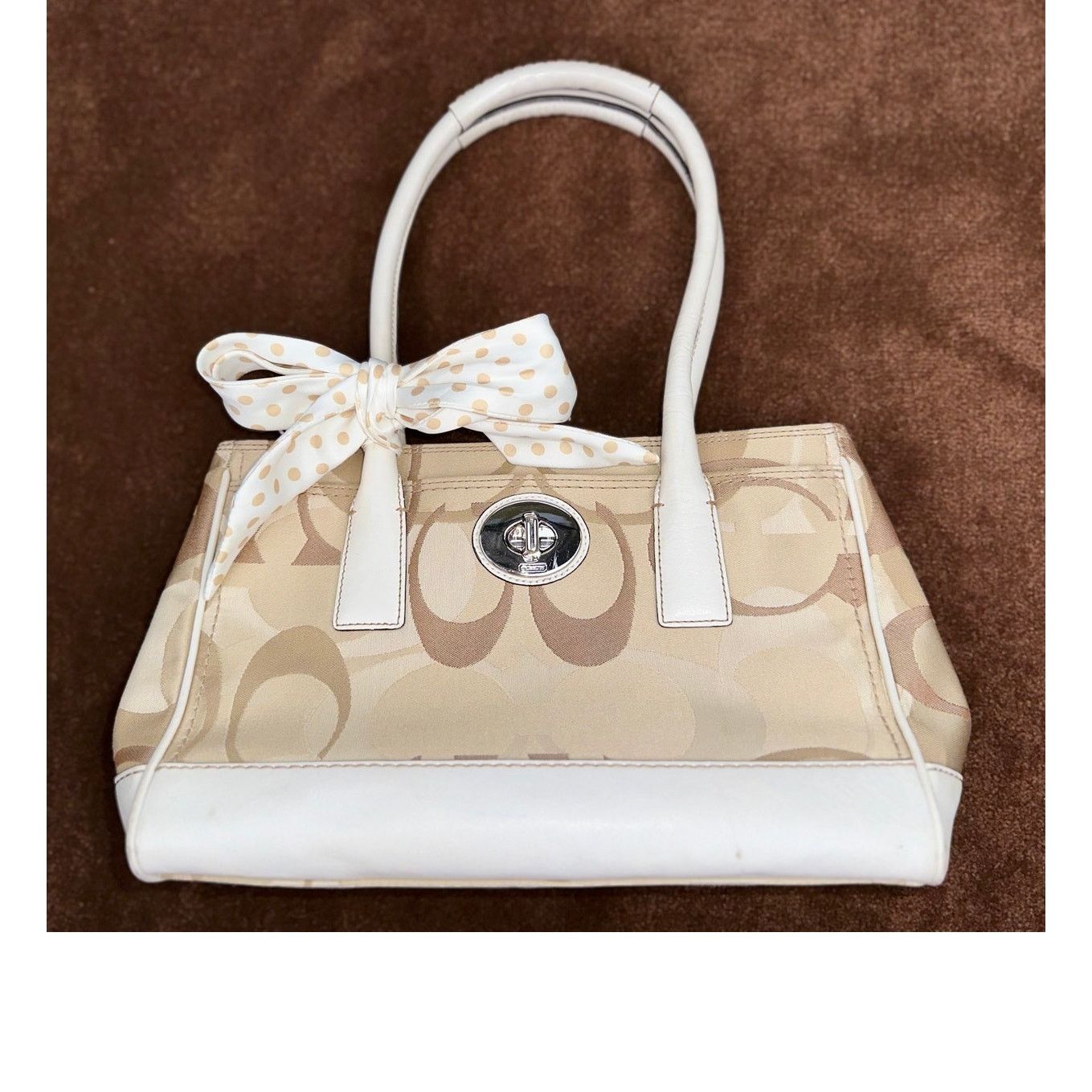 Coach Coach Hamptons Signature Canvas Scarf Tote Bag Size ONE SIZE - 4 Thumbnail