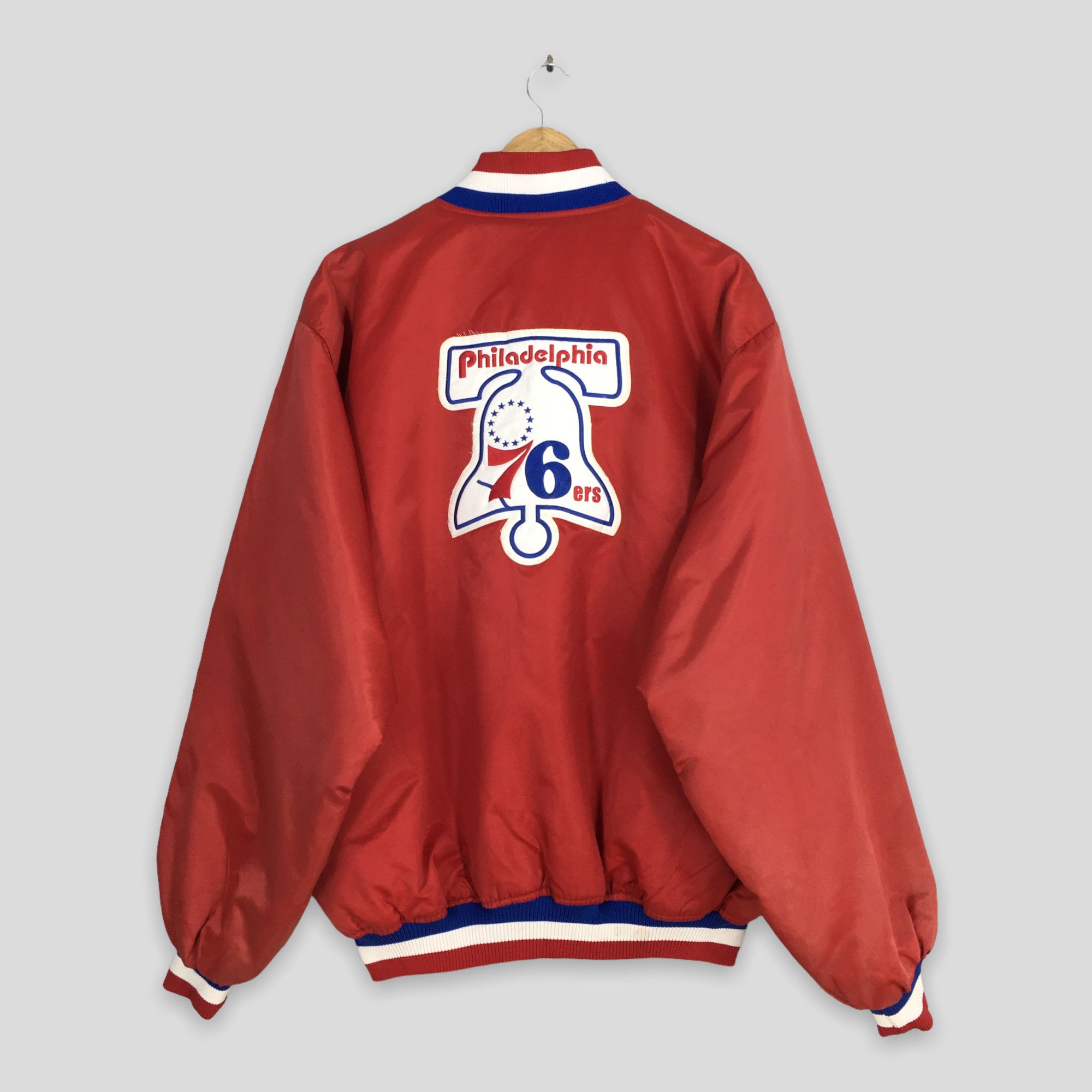 MLB Philadelphia 76ers Sixers MLB Red Satin Jacket XXLarge Size US XXL / EU 58 / 5 - 11 Thumbnail