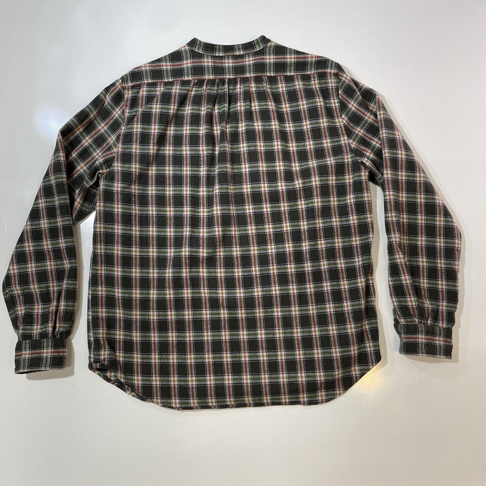 J. Peterman J. PETERMAN Co. Henley Poet Shirt Banded Collarless Plaid M Size US M / EU 48-50 / 2 - 8 Thumbnail