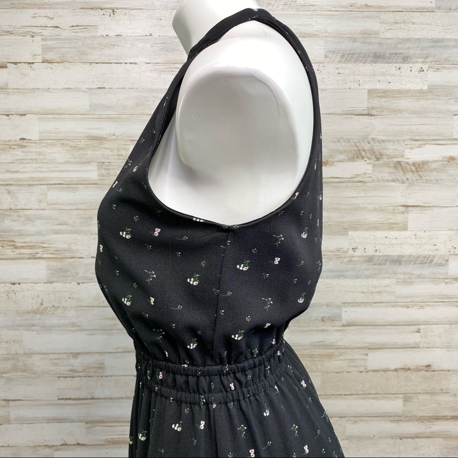 Aritzia Aritzia Wilfred Effet Halter Dress Sz XS Black Floral Ruffle Size XS / US 0-2 / IT 36-38 - 7 Thumbnail