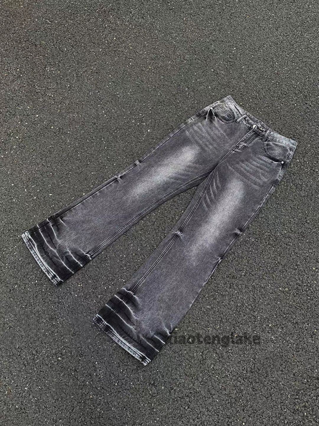 Jean Washed faded cleanfit yuppie y2k punk hiphop jeans Size US 32 / EU 48 - 5 Thumbnail