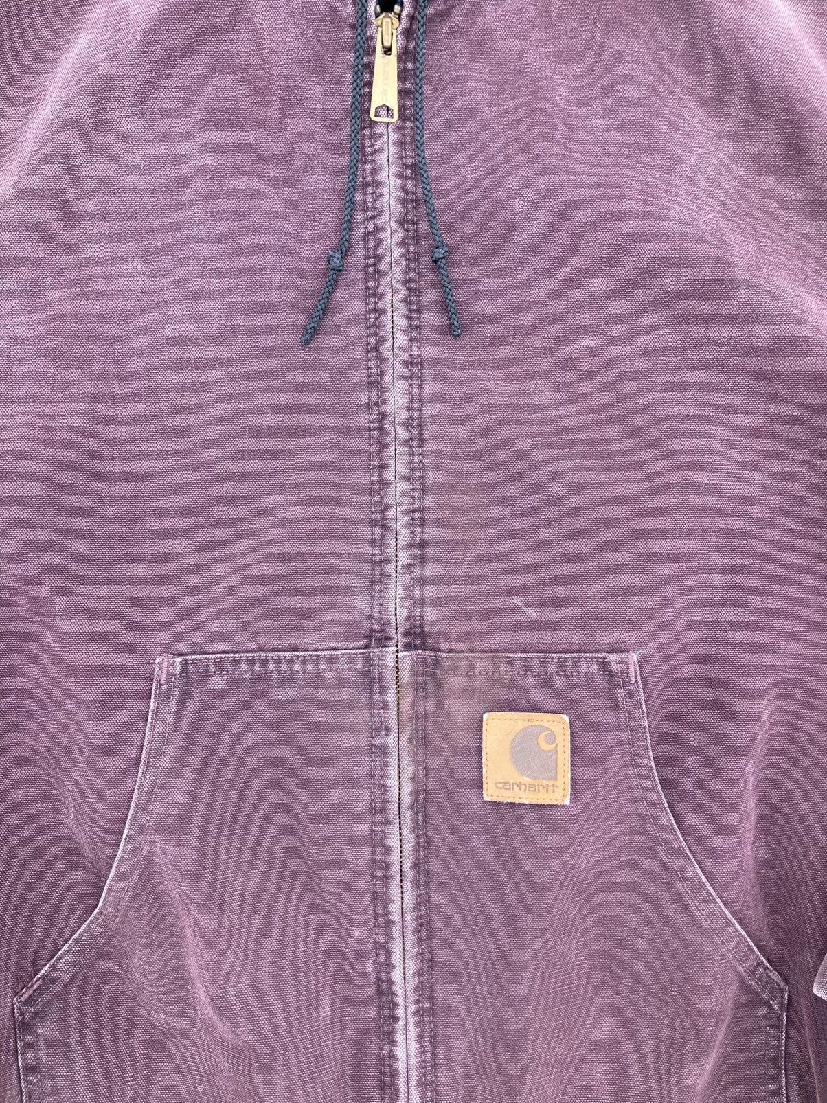 Carhartt × Vintage Burgandy Active Jacket Purple Carhartt Hooded