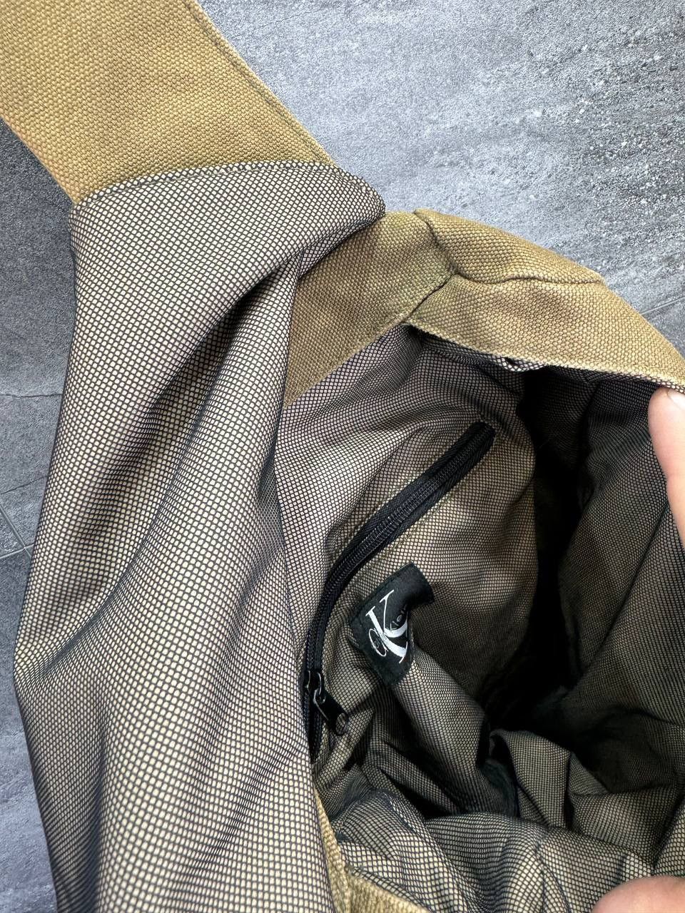 Calvin Klein Canvas Shoulder Backpack Calvin Klein Vintage Rare Y2K Drill Size ONE SIZE - 14 Thumbnail