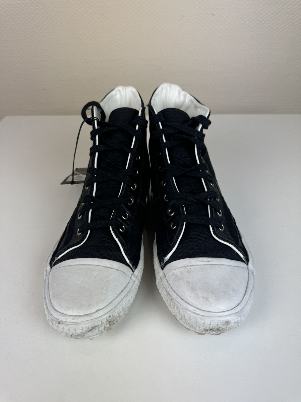 Stone Island Stone island leather tissue trainers high top sneakers 43 Size US 9.5 / EU 42-43 - 8 Thumbnail