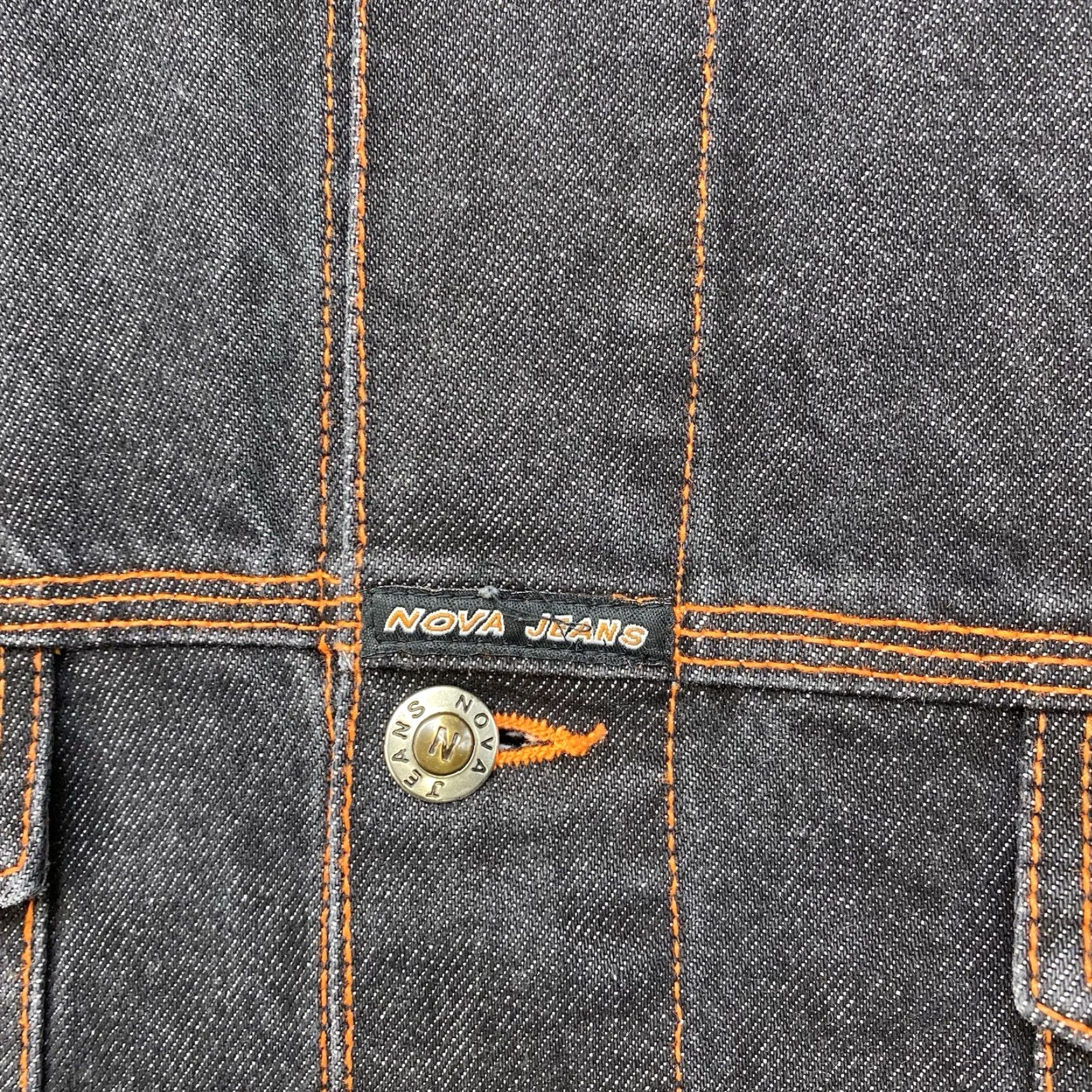 Vintage VINTAGE Platinum Nova Jeans Denim Jacket Mens 3XL Black Denim Logo 80s 90s Jacket Men Size US 39 - 6 Thumbnail