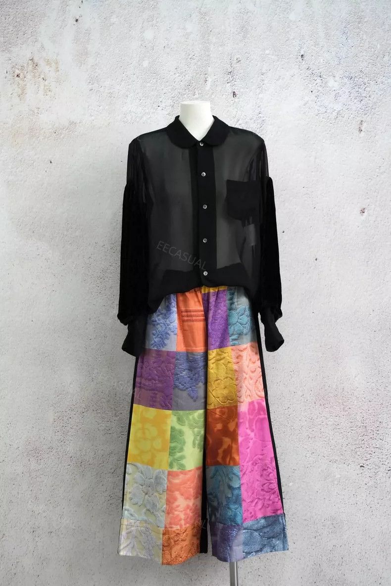 Comme des Garcons Comme Des Garcons Black Velvet Shirt with Lantern Sleeves Size M / US 6-8 / IT 42-44 - 5 Thumbnail