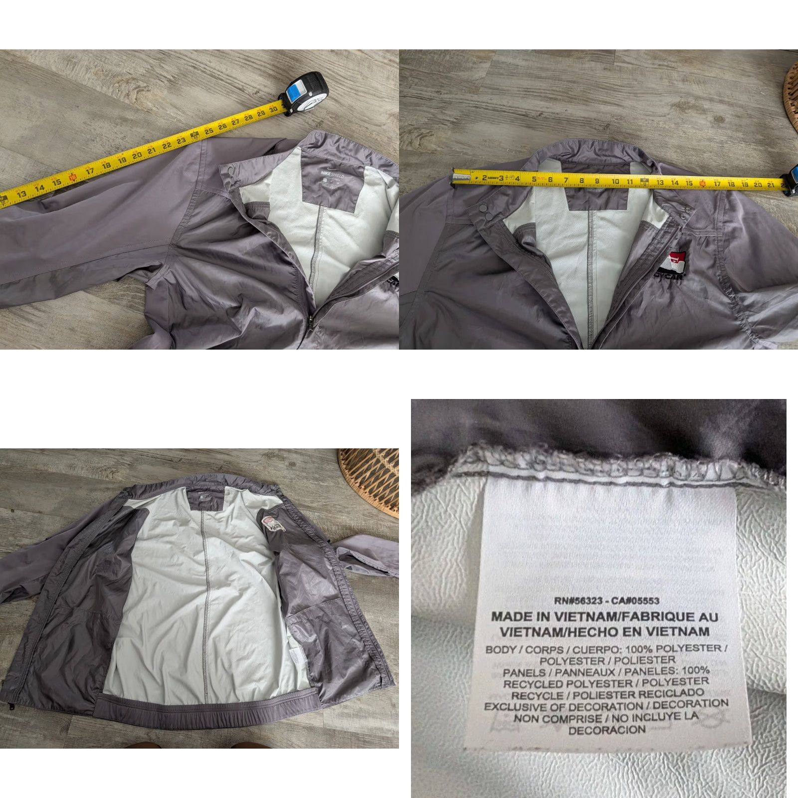 Nike Nike Jacket Mens Small Storm-FIT IndyCar Racing Gray Full Zip Windbreaker Size US S / EU 44-46 / 1 - 9 Thumbnail