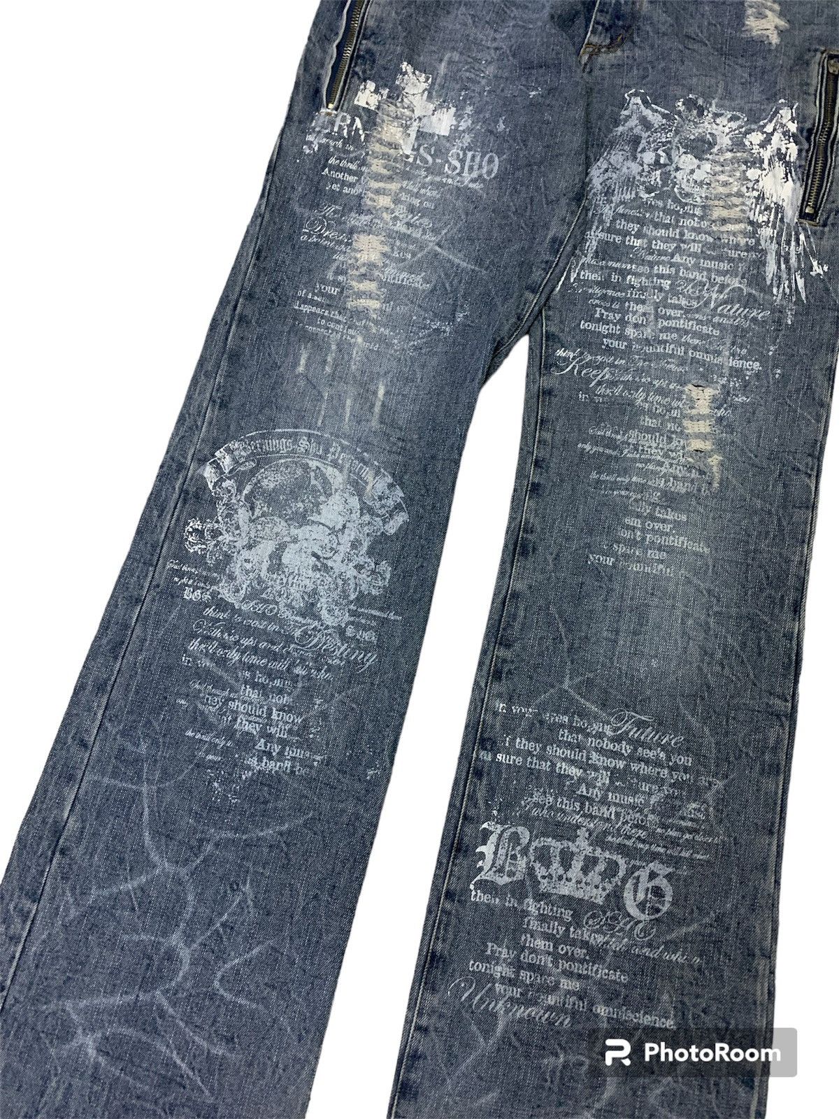 Hysteric Glamour 💥Vintage Japanese Bernings Sho Art Denim Size US 30 / EU 46 - 5 Thumbnail
