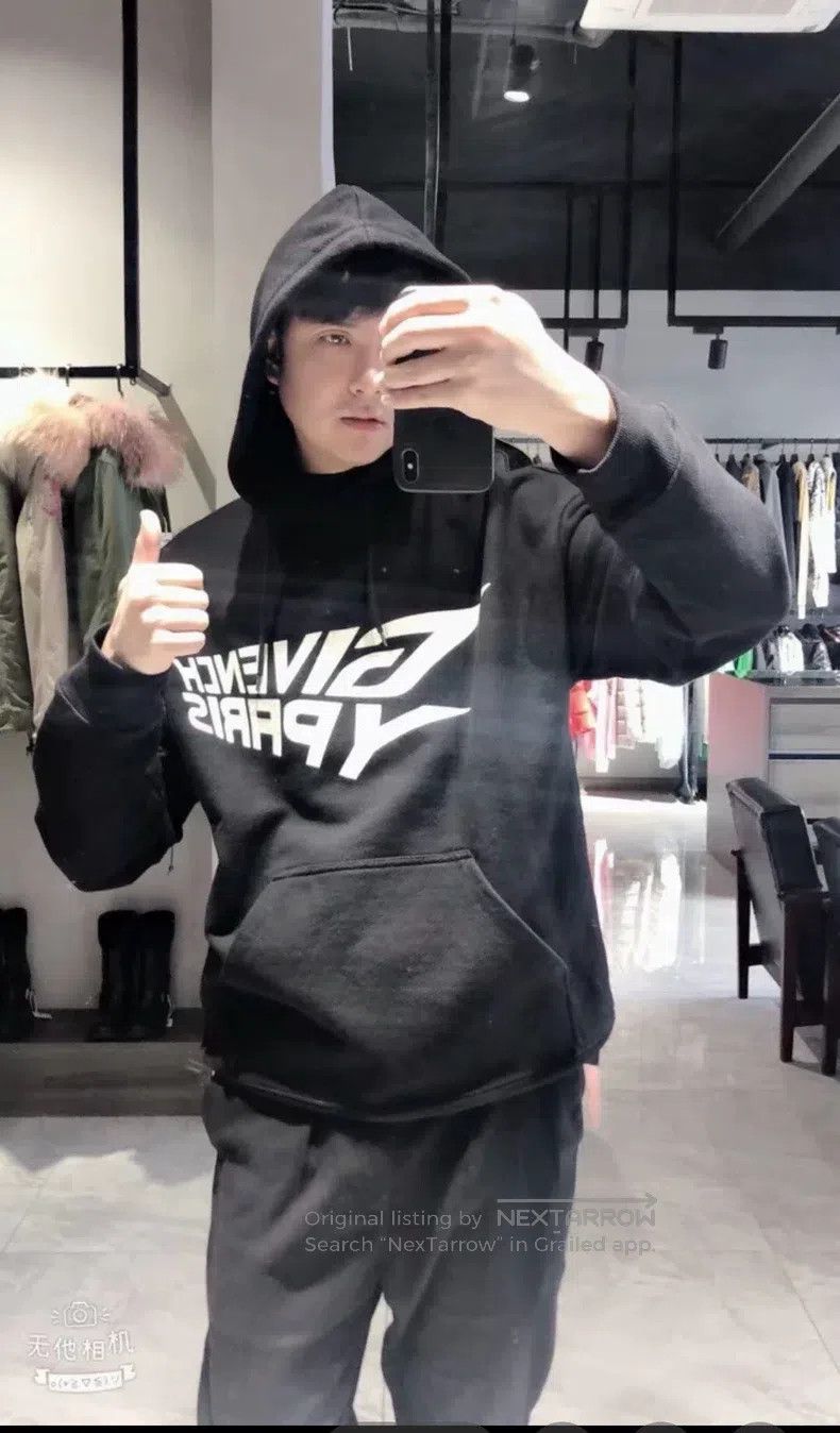 Givenchy Givenchy Big Logo Black Hooded Long Sleeve Sweatshirt Size US XS / EU 42 / 0 - 1 Thumbnail