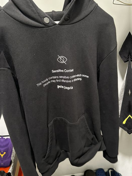 Palm angels 2025 sensitive content hoodie