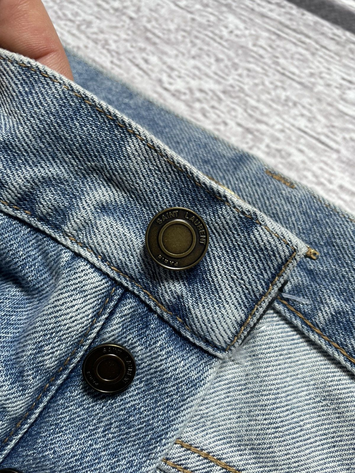 Saint Laurent Paris Saint Laurent Paris D35 Japanese Denim Jeans Size US 27 - 5 Thumbnail
