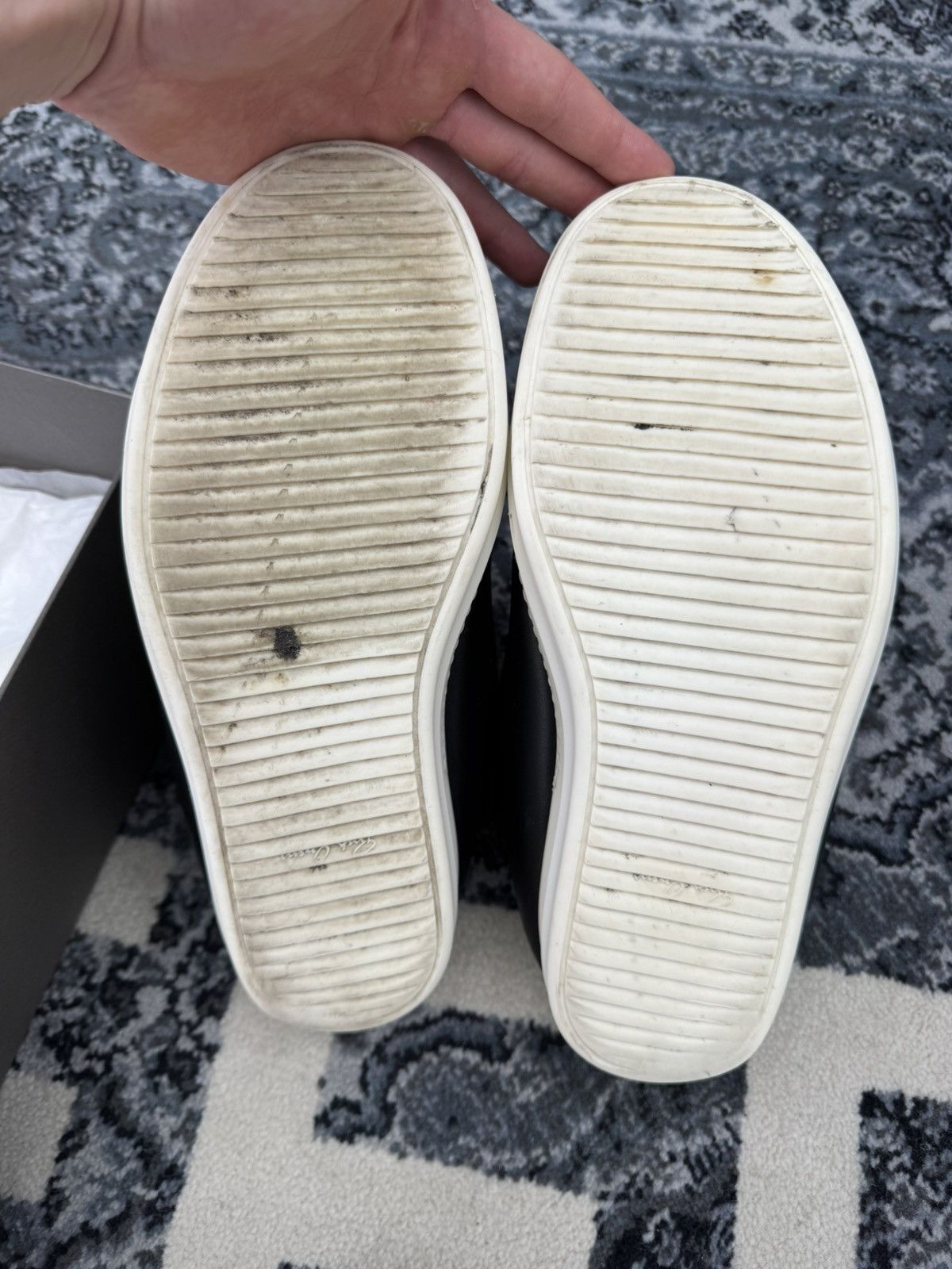 Rick Owens Rick Owens Hollywood Jumbo Laced Low 'Black Milk' Size US 11 / EU 44 - 5 Thumbnail